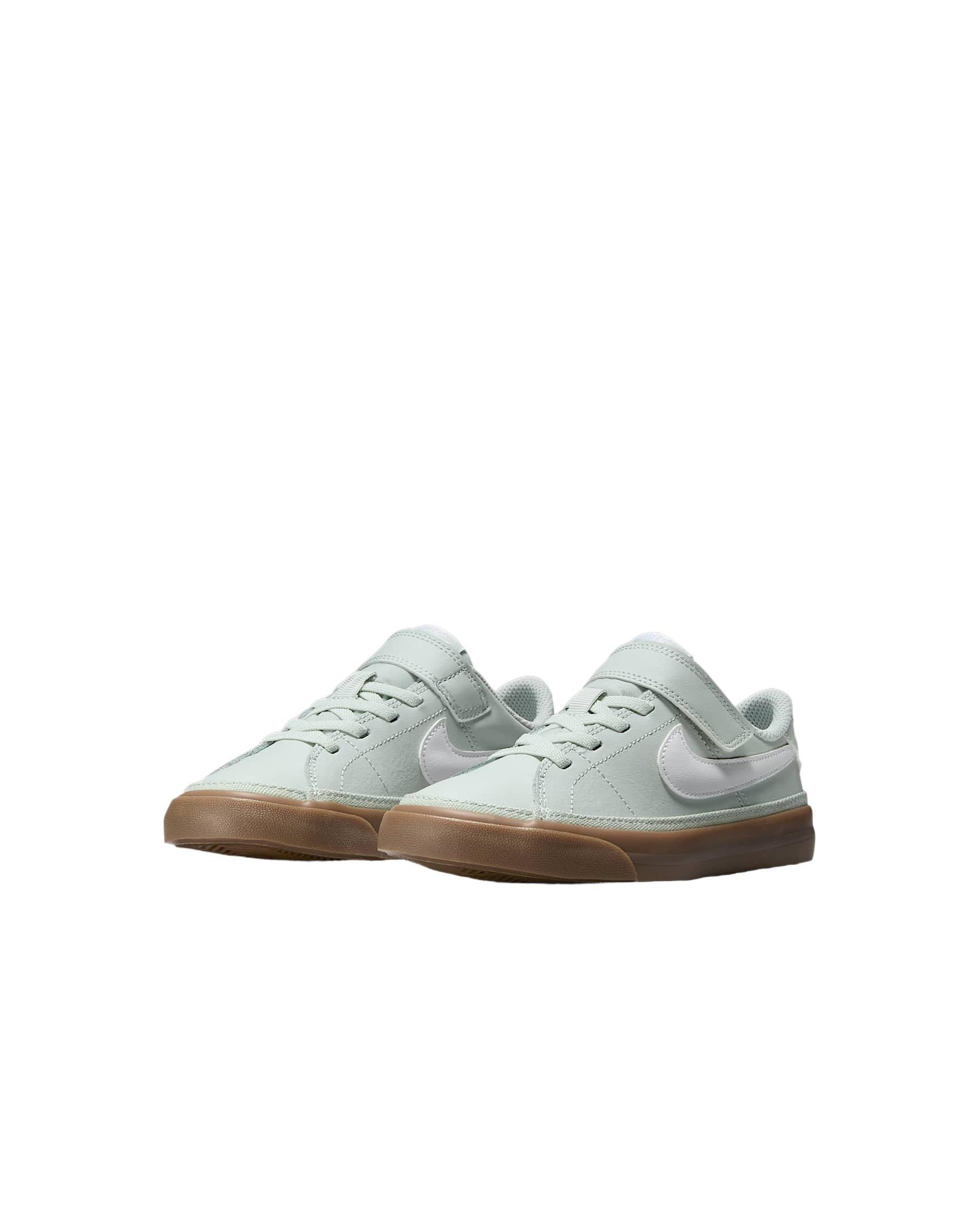 Nike Court Legacy "Light Silver/Gum Dark Brown/White" Preschool Boys' Shoe - LT SILVER/GUM DK BROWN/WHITE Thumbnail View 3