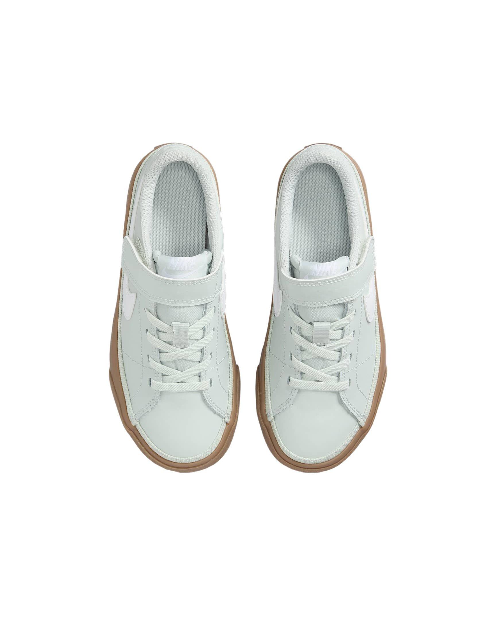 Nike Court Legacy "Light Silver/Gum Dark Brown/White" Preschool Boys' Shoe - LT SILVER/GUM DK BROWN/WHITE Thumbnail View 4