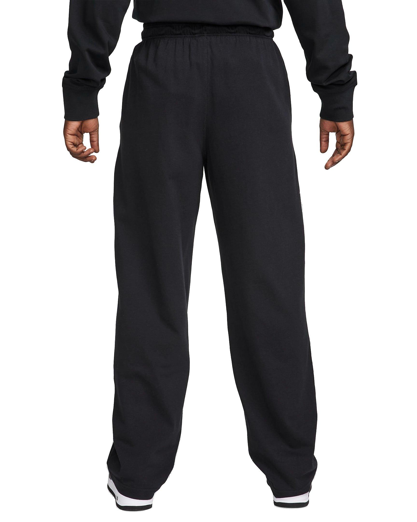 Nike Men's Sportswear Club Knit Open-Hem Pants-Black - BLACK Thumbnail View 2