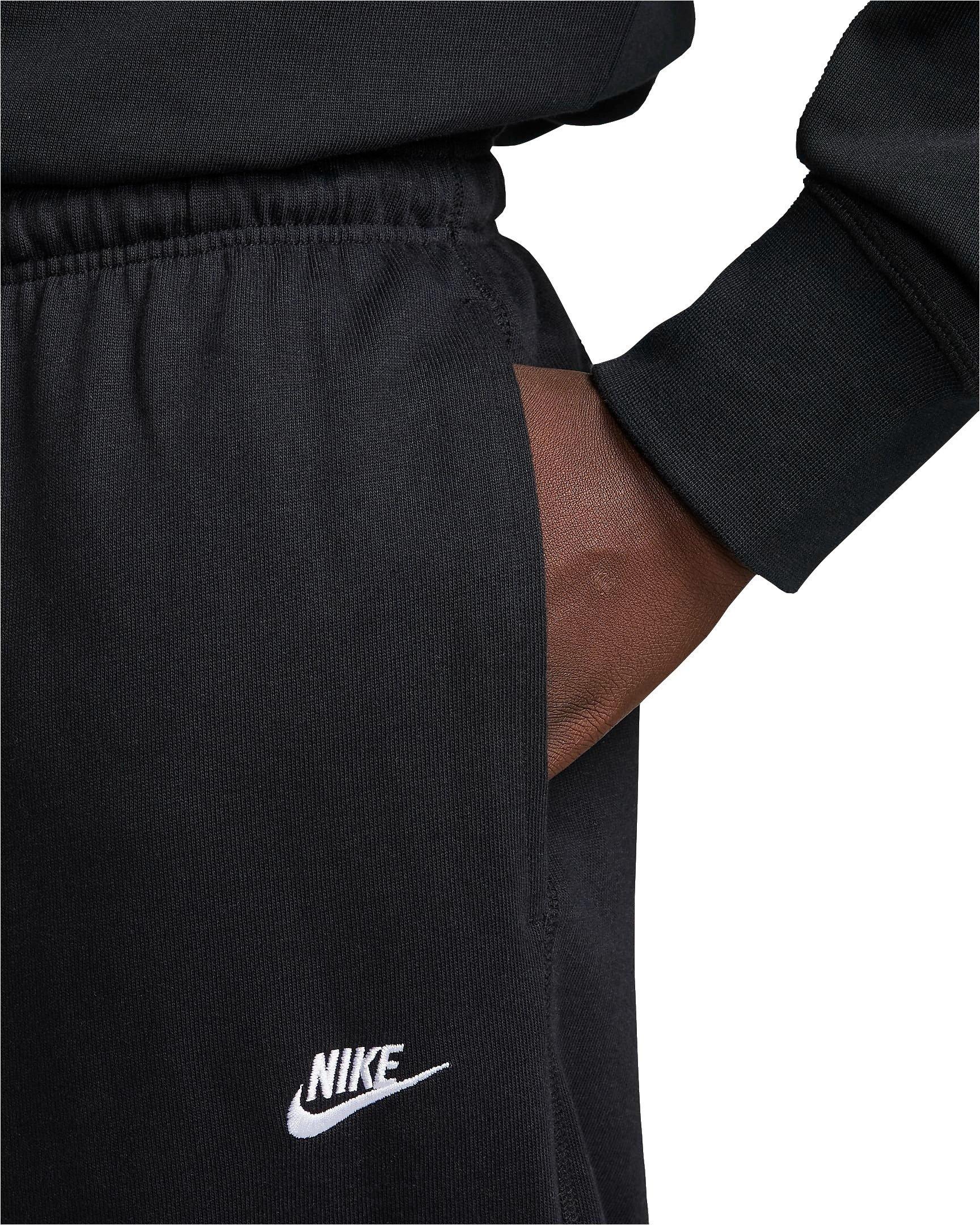 Nike Men's Sportswear Club Knit Open-Hem Pants-Black - BLACK Thumbnail View 3