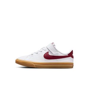 Nike Court Legacy "White/Gum Yellow/Team Red" Preschool Boys' Shoe