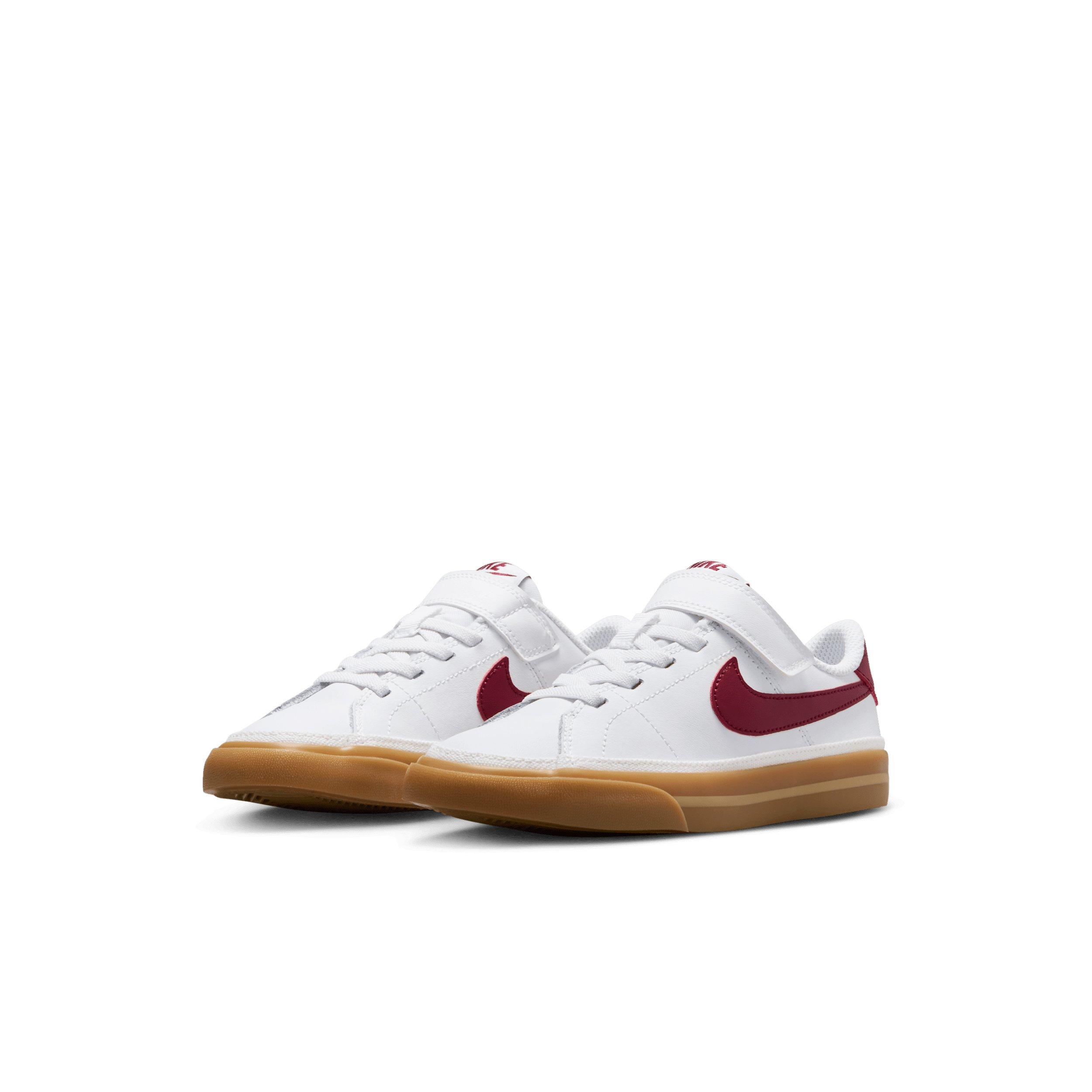 Nike Court Legacy Preschool Boys' "White/Gum Yellow/Team Red" Shoe