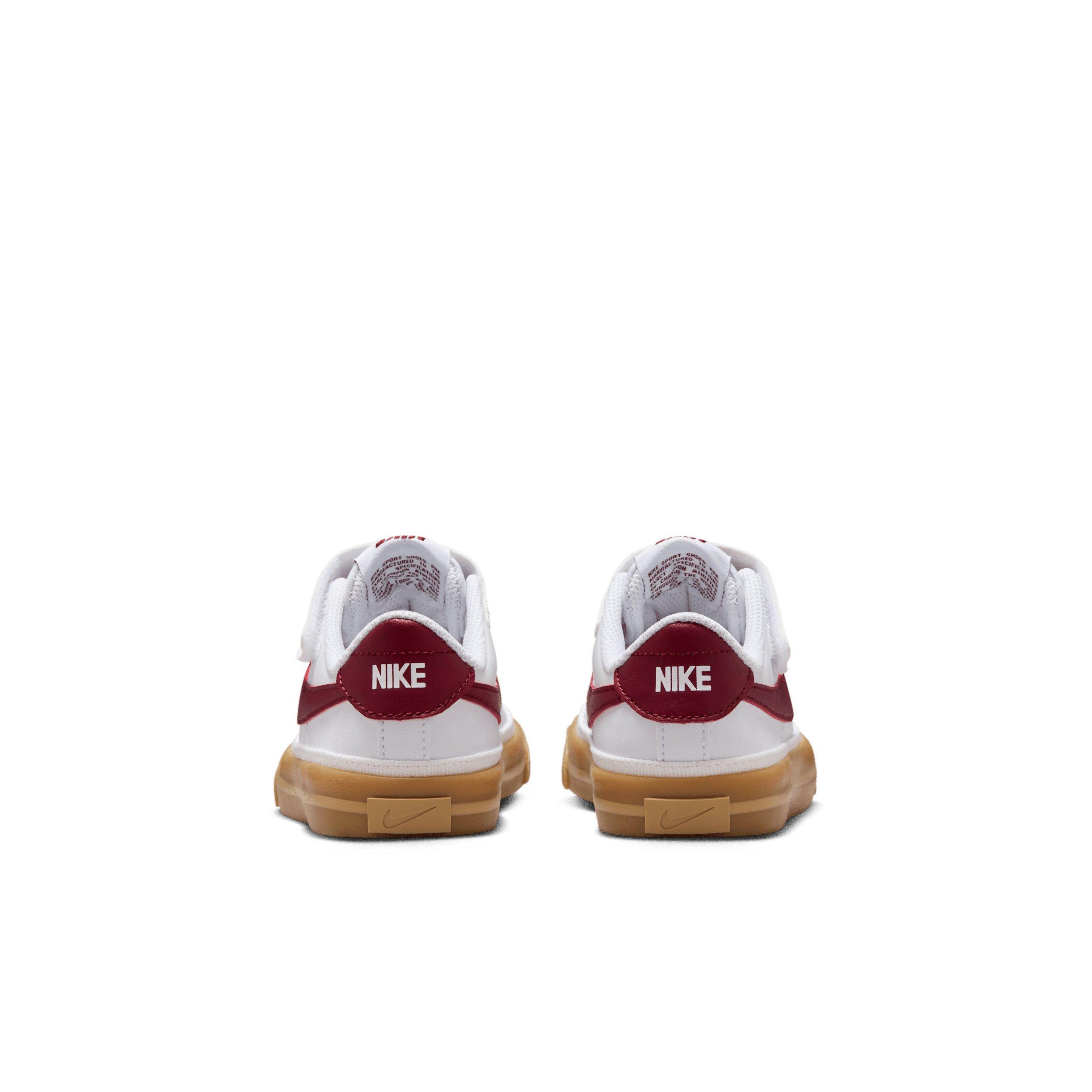 Nike Court Legacy Preschool Boys' "White/Gum Yellow/Team Red" Shoe