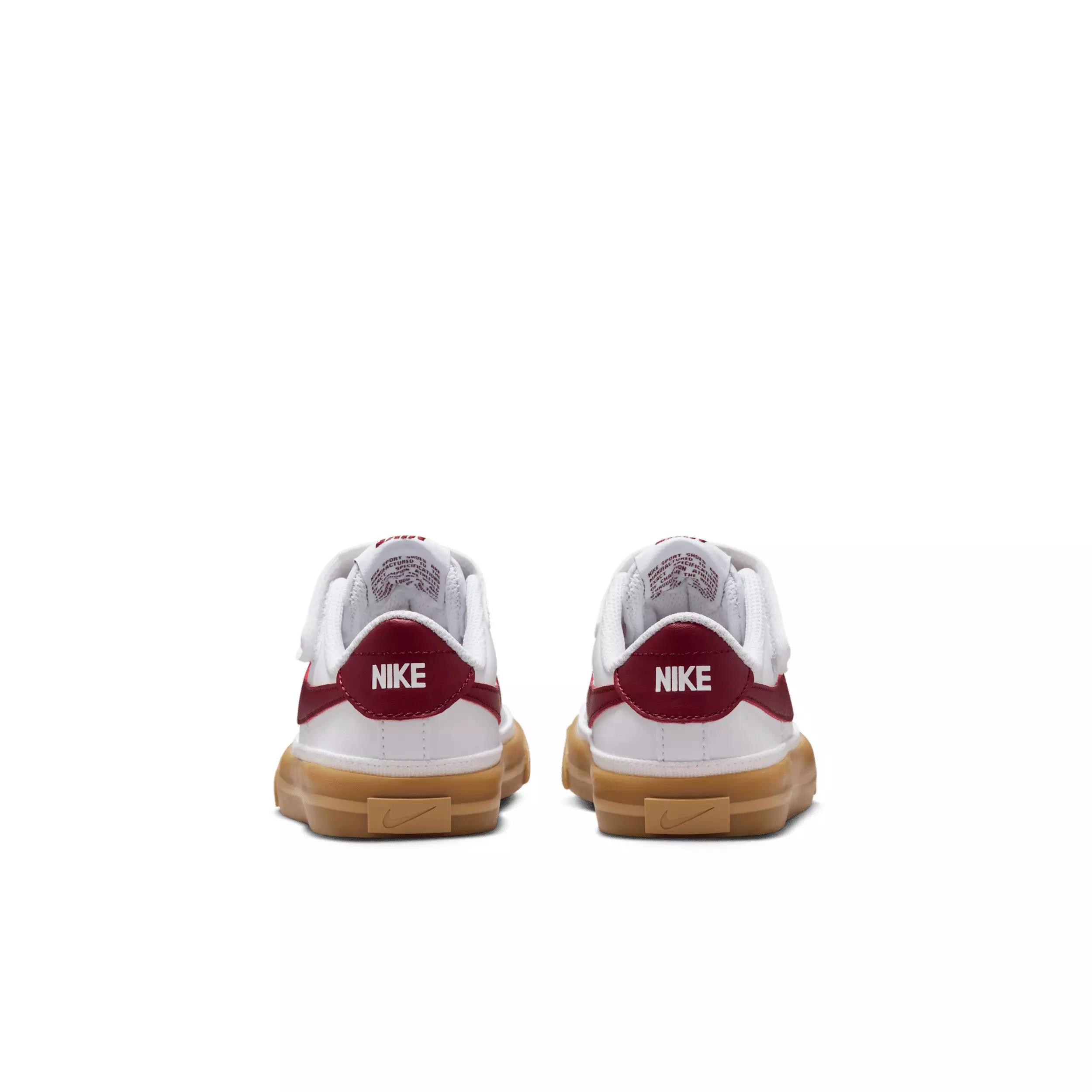 Nike Court Legacy "White/Gum Yellow/Team Red" Preschool Boys' Shoe - WHITE/GUM YELLOW/RED