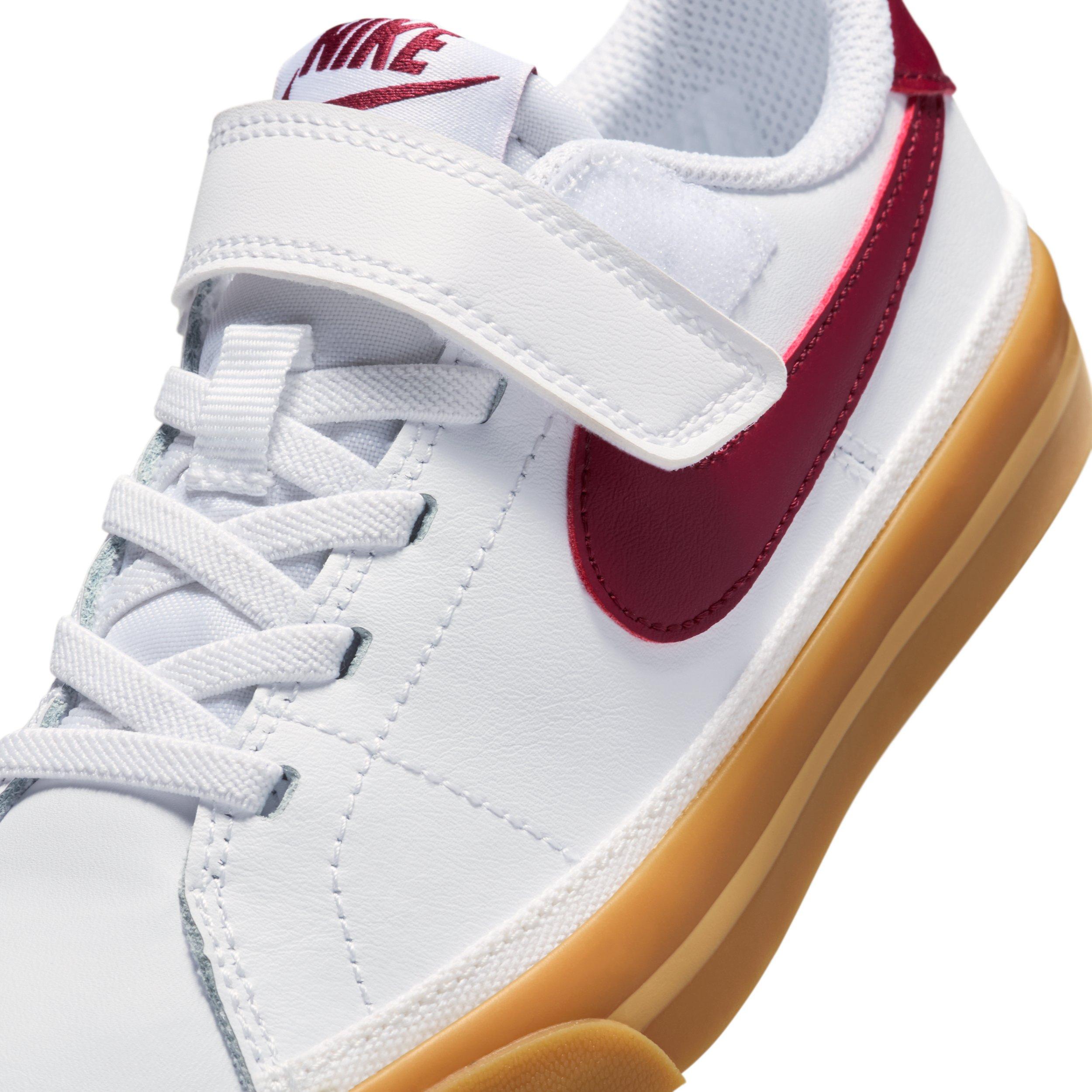 Nike Court Legacy Preschool Boys' "White/Gum Yellow/Team Red" Shoe
