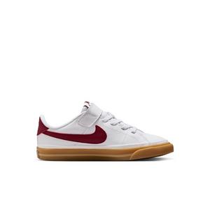 Nike Court Legacy "White/Gum Yellow/Team Red" Preschool Boys' Shoe