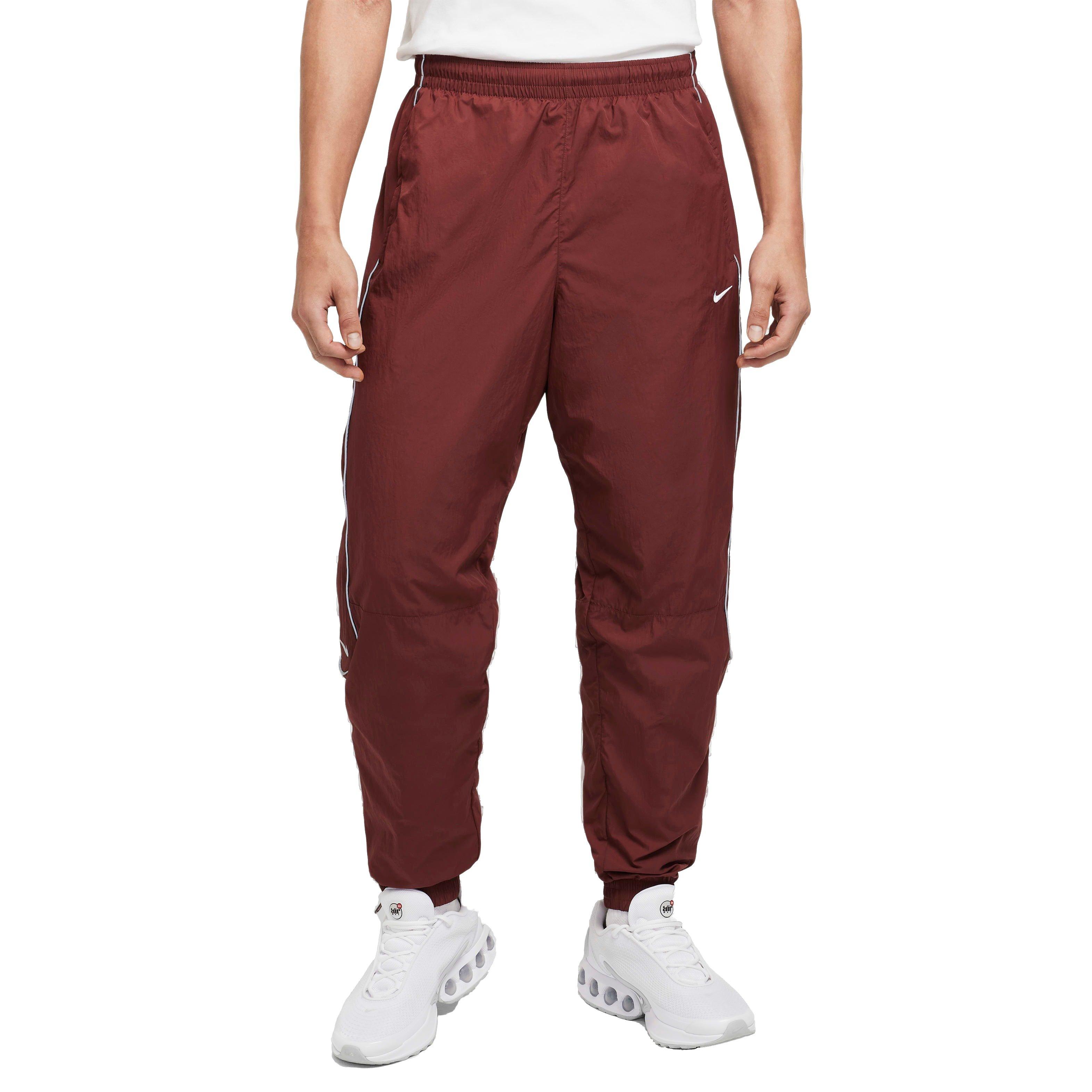 Nike Men s Solo Swoosh Tracksuit Pants Dark Red Hibbett