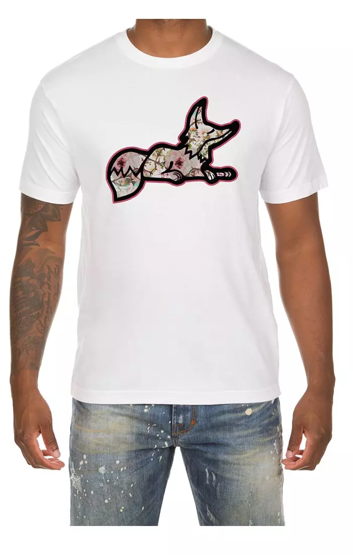 AKOO Men's Floral Snobby Short Sleeve Graphic Tee - WHITE