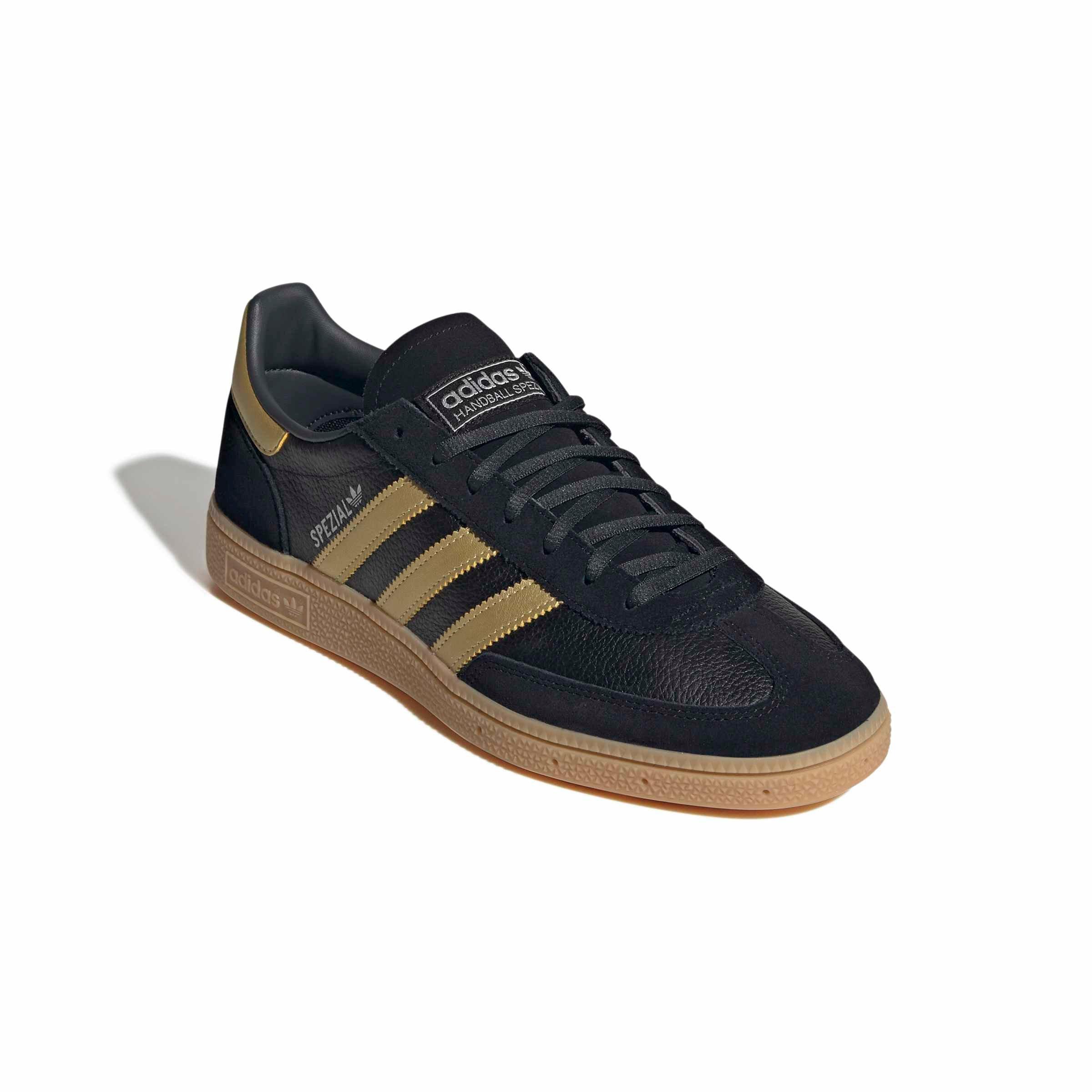 adidas Originals Handball Spezial "Core Black/Matte Gold/Carbon" Men's Shoe - BLACK/GOLD/CARBON