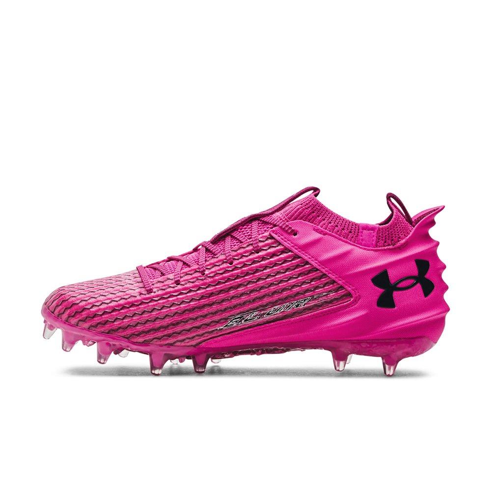 Pink under armour 2024 youth football cleats