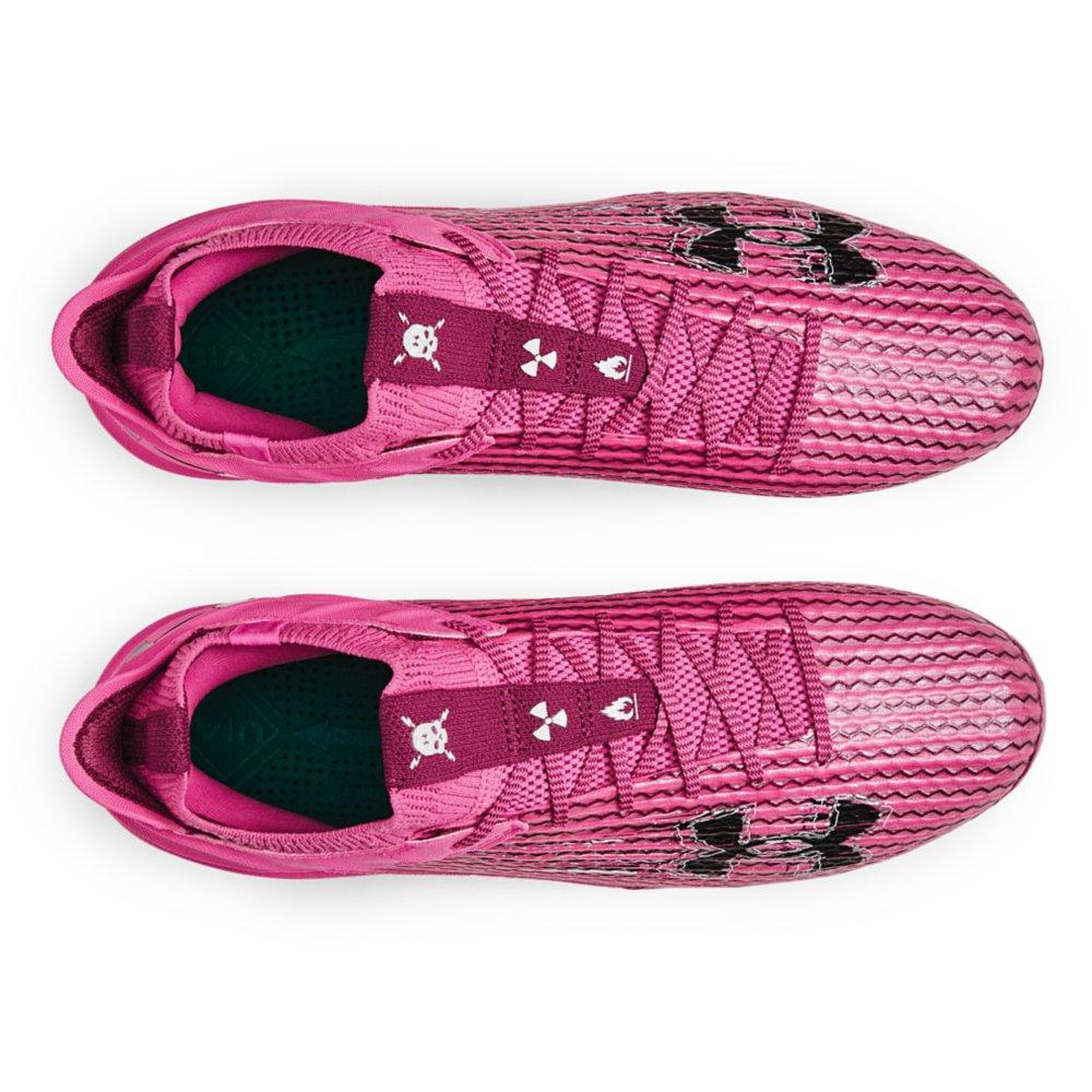 Pink under armor football hot sale cleats