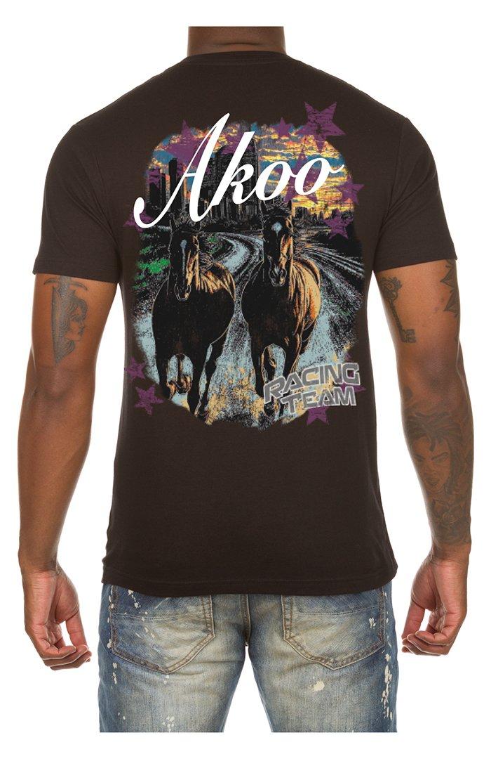 AKOO Men's Chariots Short Sleeve Graphic Tee - BLACK Thumbnail View 2