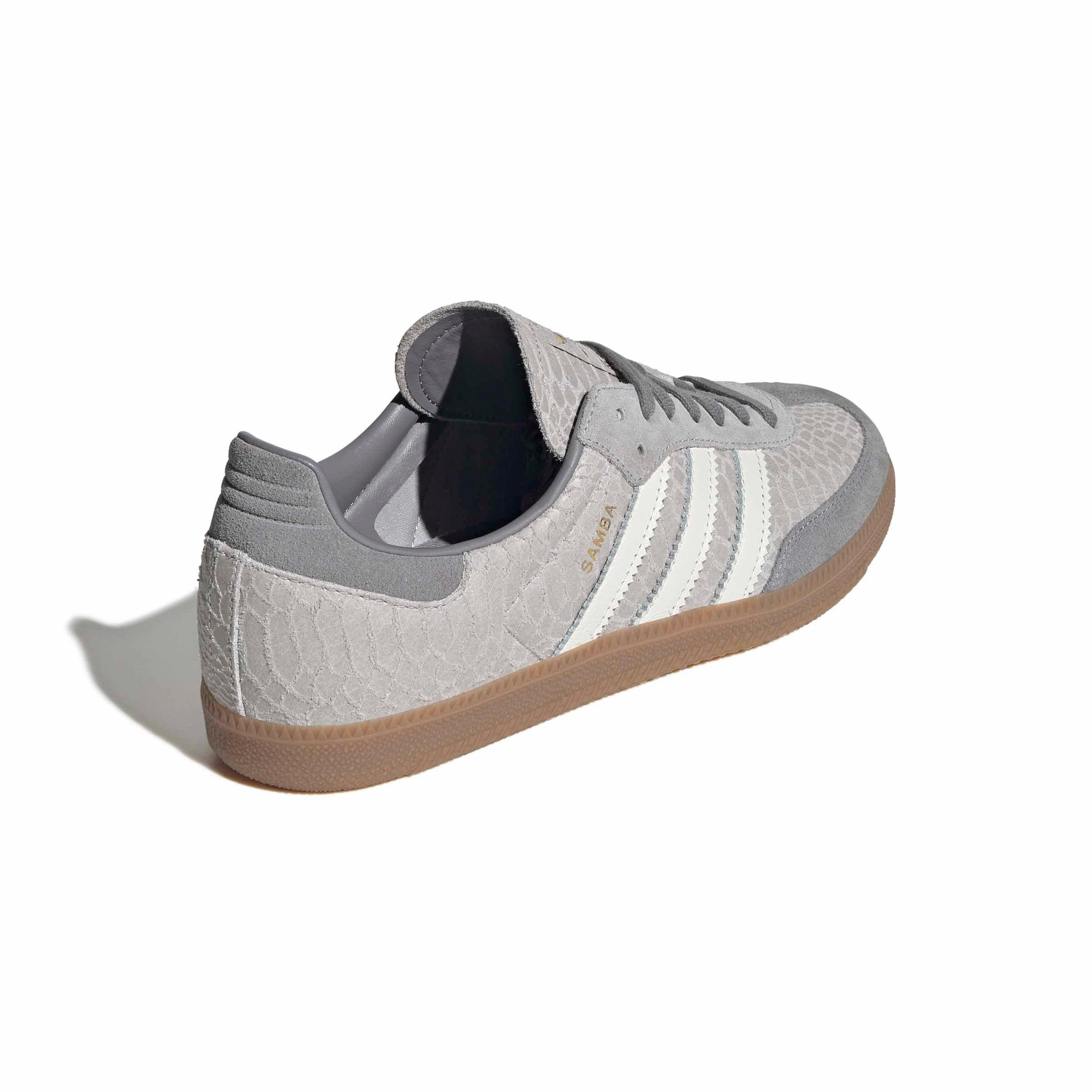 adidas Originals Samba OG "Grey Two/Off White/Gum 4" Men's Shoe - GREY/OFF WHITE/GUM Thumbnail View 4