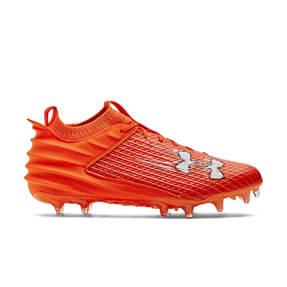 Black and orange store under armour cleats