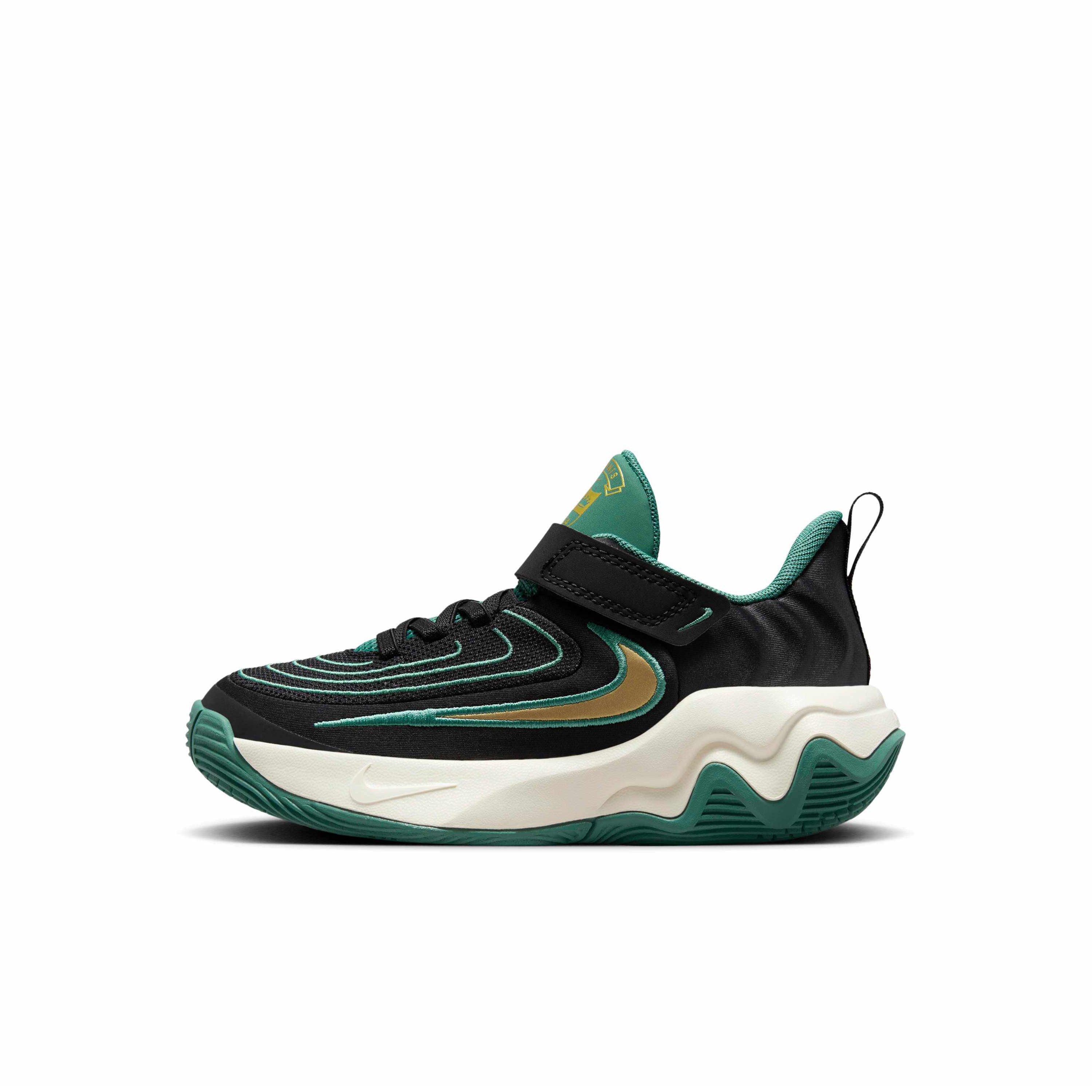 Nike Giannis Immortality 4 Preschool Boys' "Black/Bicoastal/Pale Ivory/Gold" Basketball Shoe