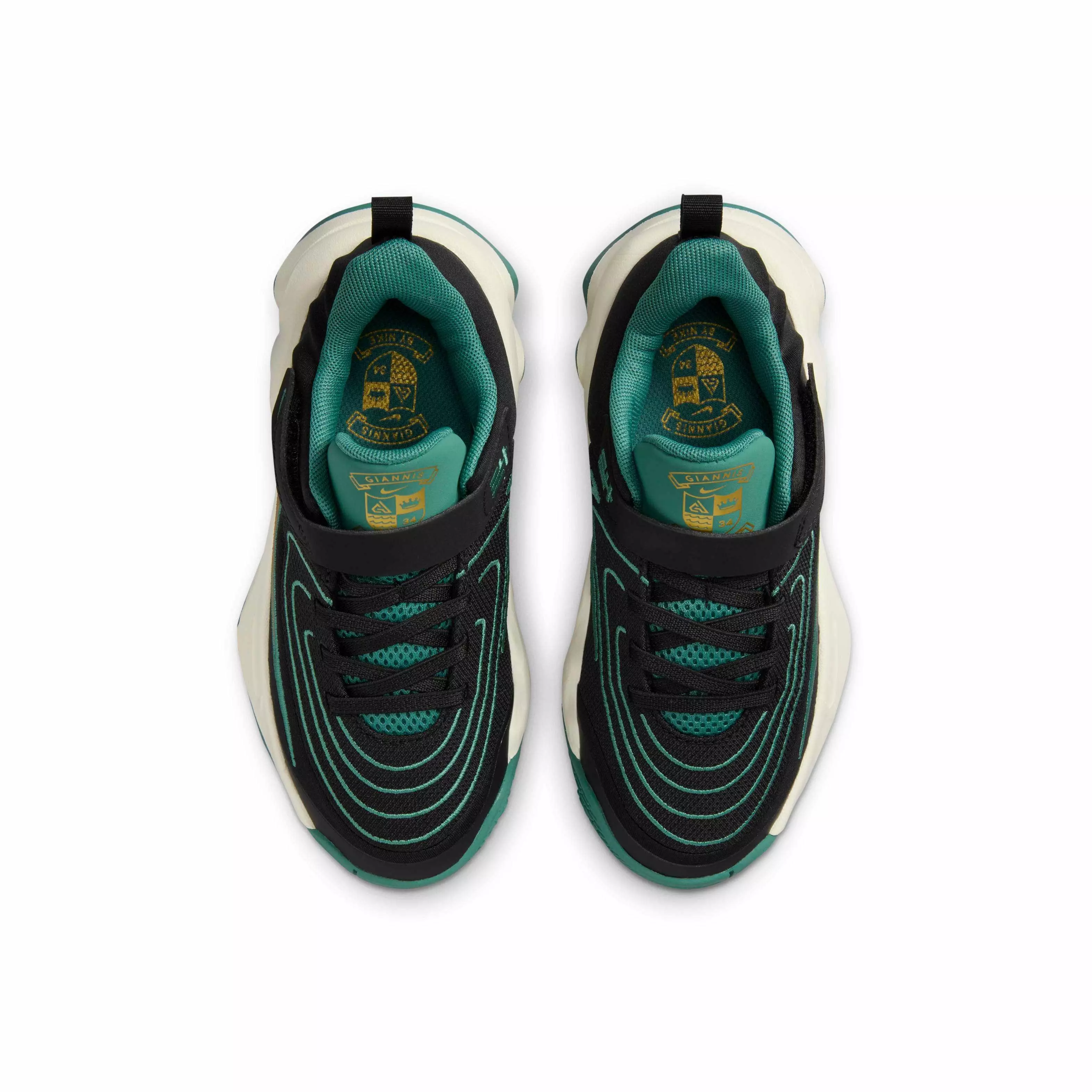 Nike Giannis Immortality 4 "Black/Bicoastal/Pale Ivory/Gold" Preschool Boys' Basketball Shoe - BLACK/BICOASTAL/IVORY/GOLD