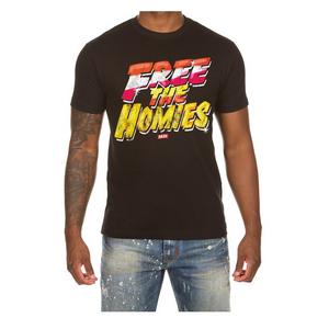 AKOO Men's Free The Homies Short Sleeve Graphic Tee