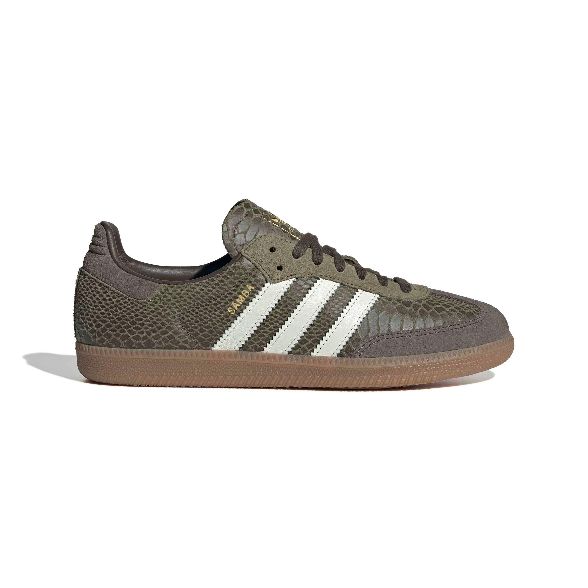 adidas Originals Samba OG "Focus Olive/Off White/Gum 4" Men's Shoe - OLIVE/OFF WHITE/GUM Thumbnail View 1