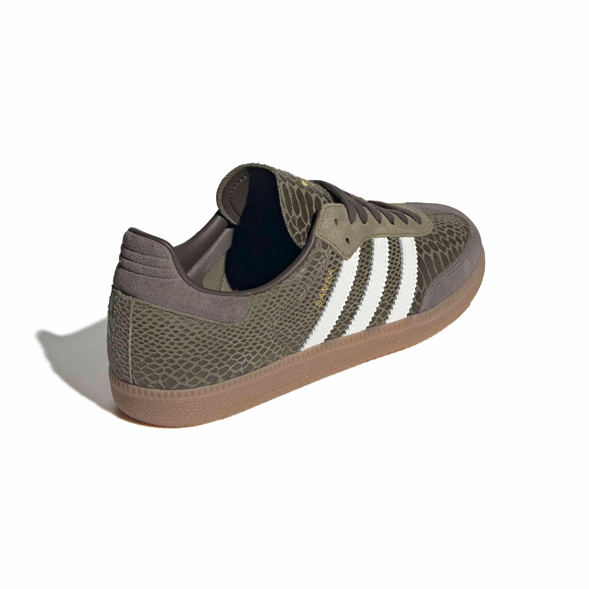 adidas Originals Samba OG "Focus Olive/Off White/Gum 4" Men's Shoe - OLIVE/OFF WHITE/GUM Thumbnail View 4
