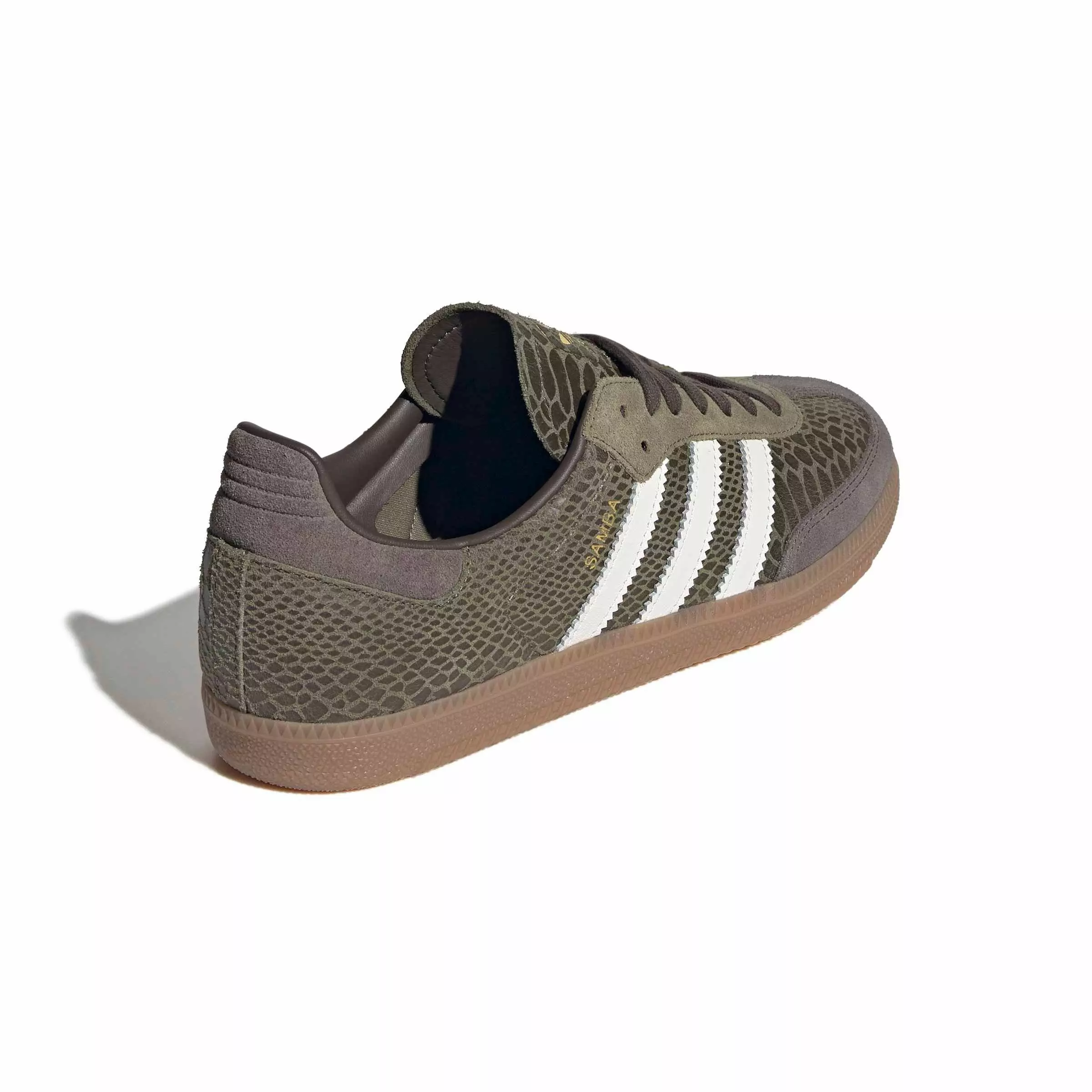 adidas Originals Samba OG "Focus Olive/Off White/Gum 4" Men's Shoe - OLIVE/OFF WHITE/GUM