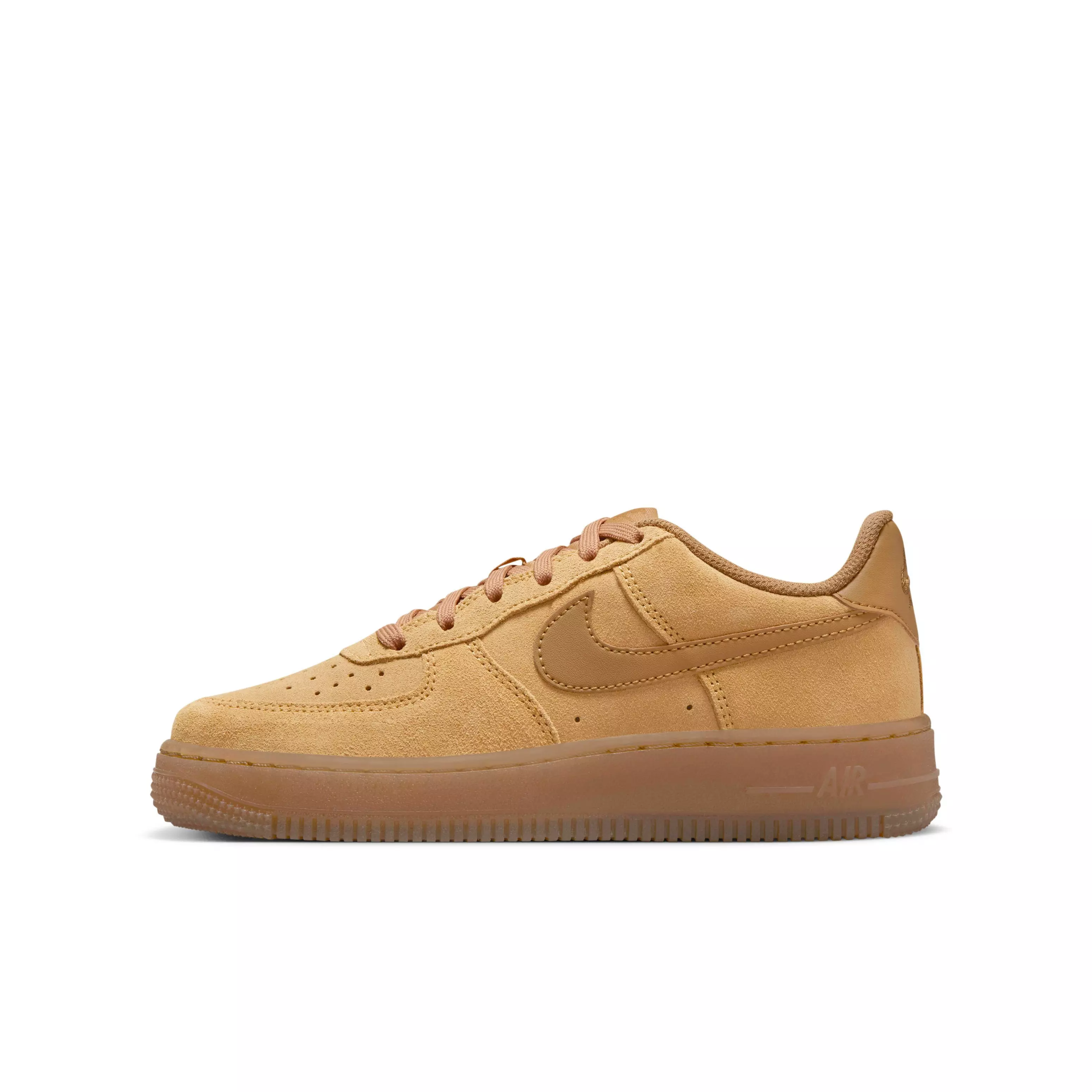Nike Air Force 1 "Wheat/Gum Light Brown/Wheat" Grade School Boys' Shoe - WHEAT/LT BROWN/WHEAT