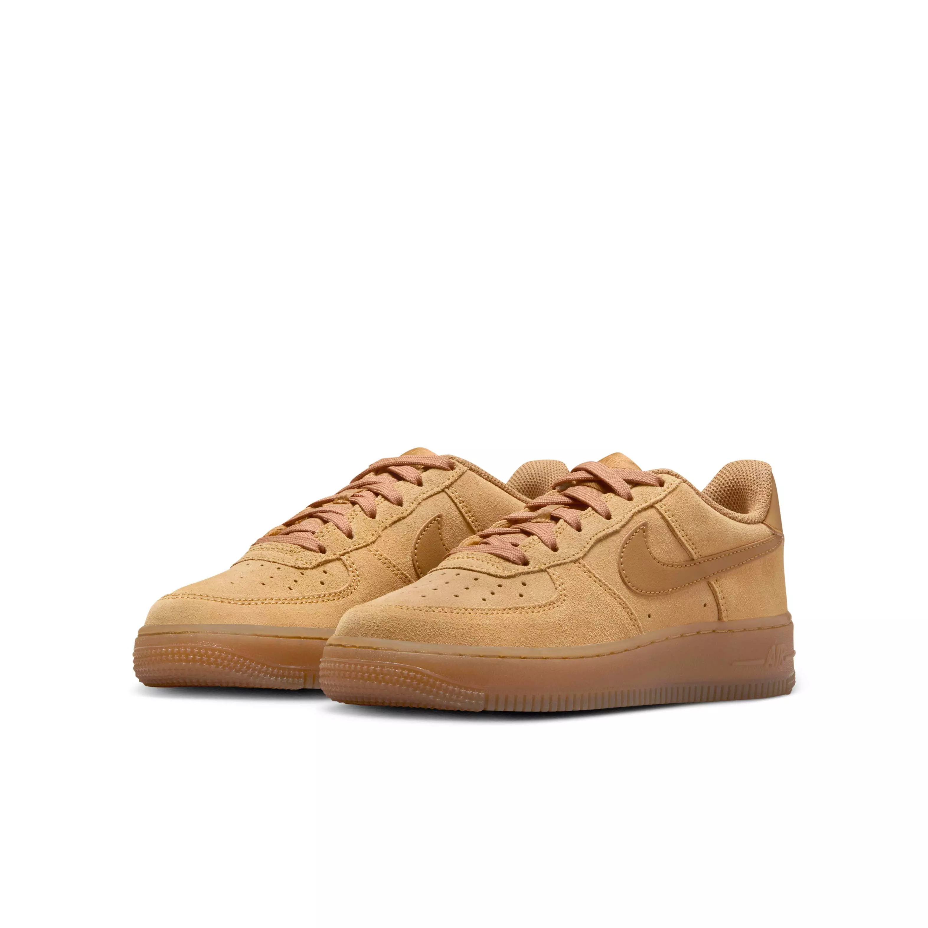 Nike Air Force 1 "Wheat/Gum Light Brown/Wheat" Grade School Boys' Shoe - WHEAT/LT BROWN/WHEAT