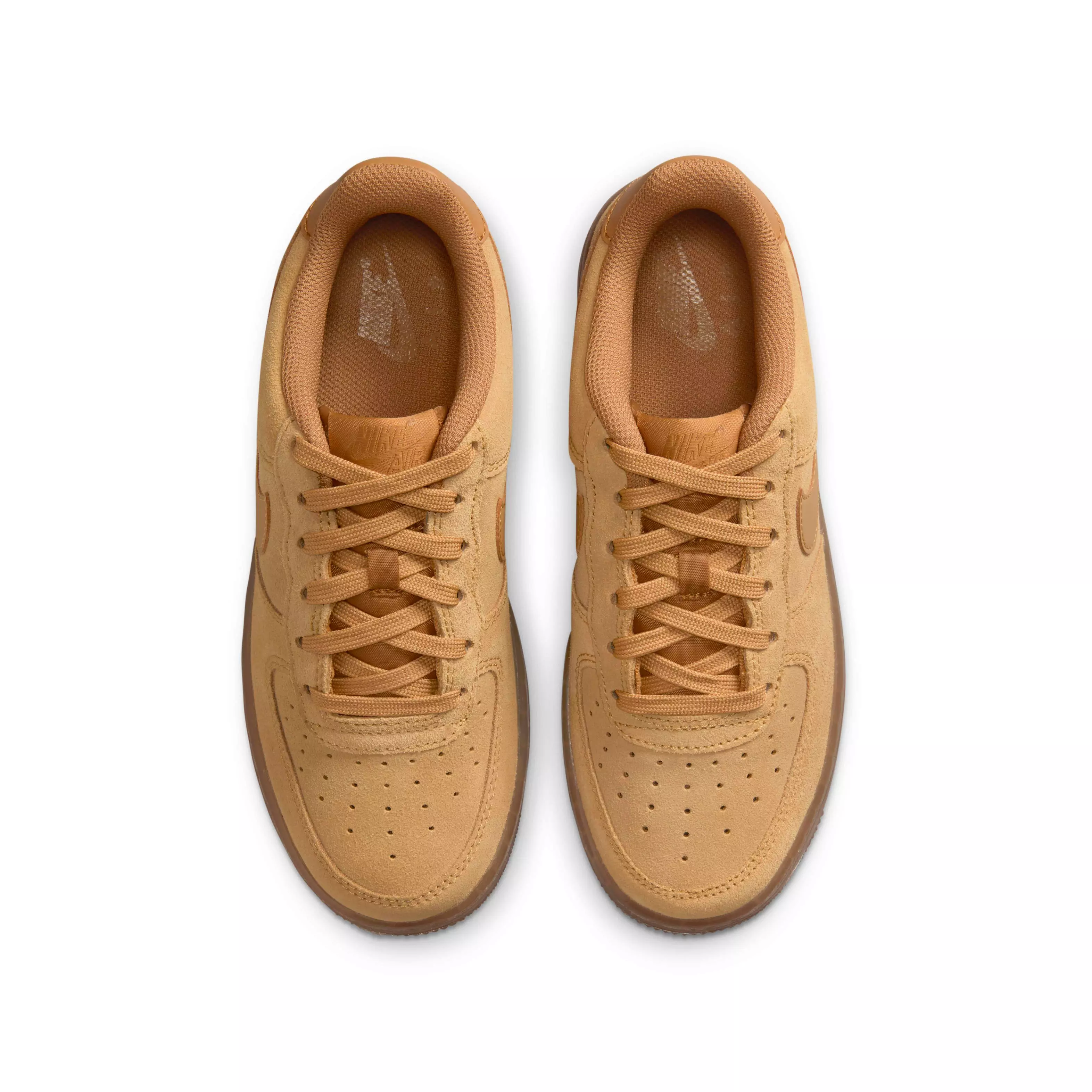Nike Air Force 1 "Wheat/Gum Light Brown/Wheat" Grade School Boys' Shoe - WHEAT/LT BROWN/WHEAT