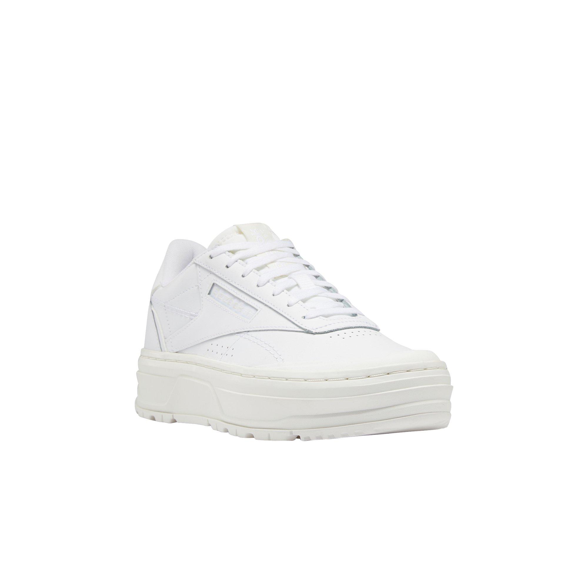 Reebok Club C Double GEO "Ftwr White/Ftwr White/Chalk" Women's Shoe - WHITE Thumbnail View 3
