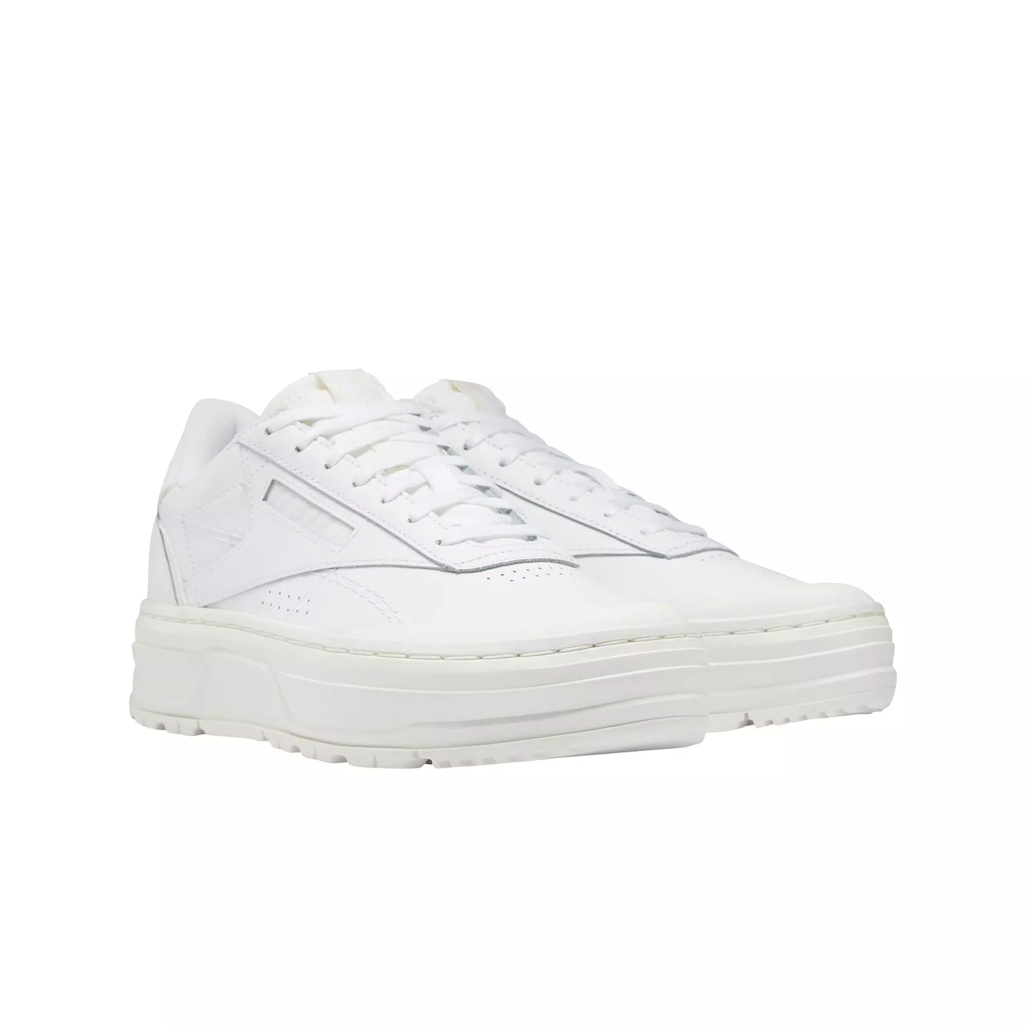 Reebok Club C Double GEO "Ftwr White/Ftwr White/Chalk" Women's Shoe - WHITE
