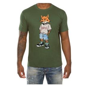 AKOO Men's Floral Slick Short Sleeve Graphic Tee