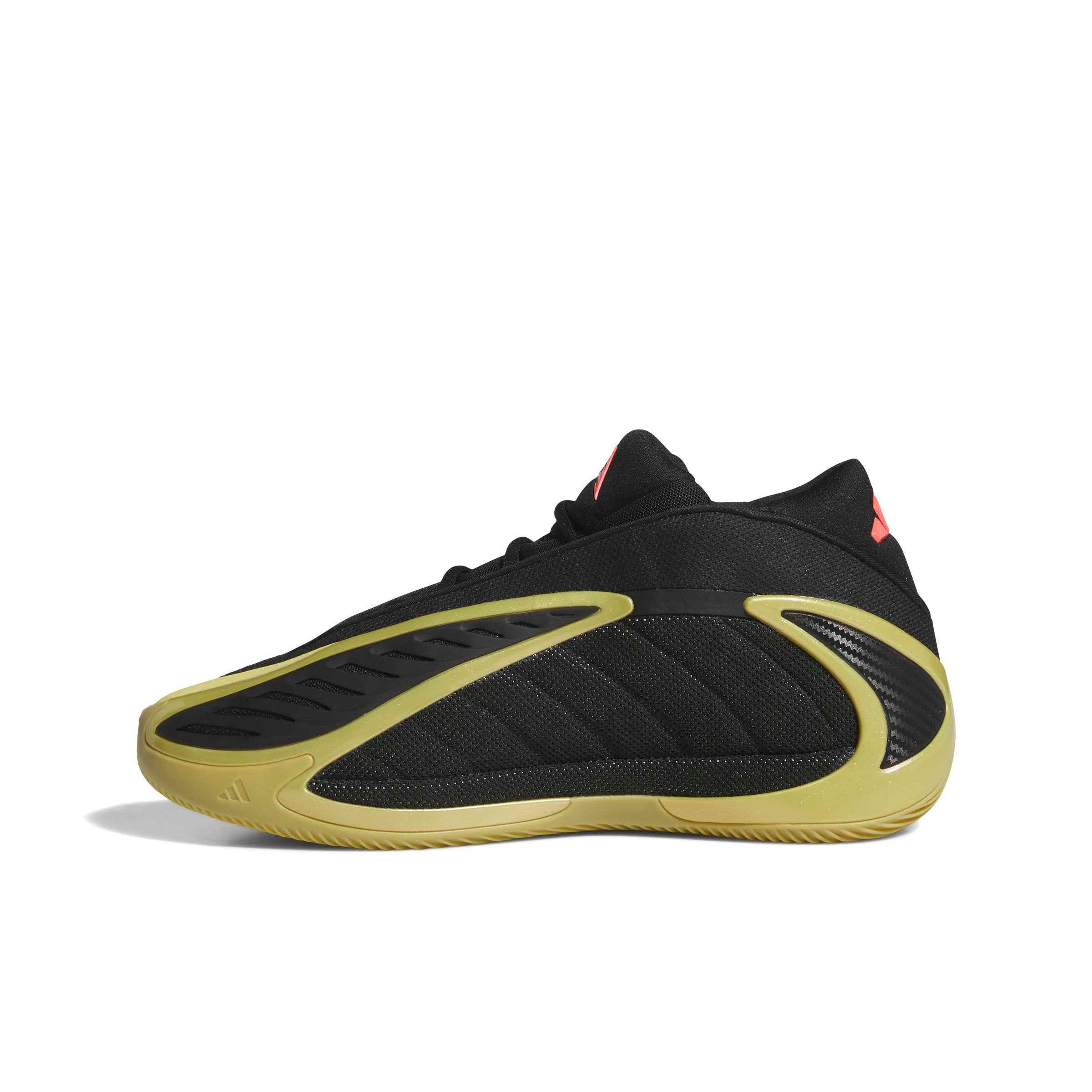adidas Anthony Edwards 2 "Core Black/Gold Metallic/Solar Turbo" Men's Basketball Shoe - BLACK/GOLD/TURBO Thumbnail View 2