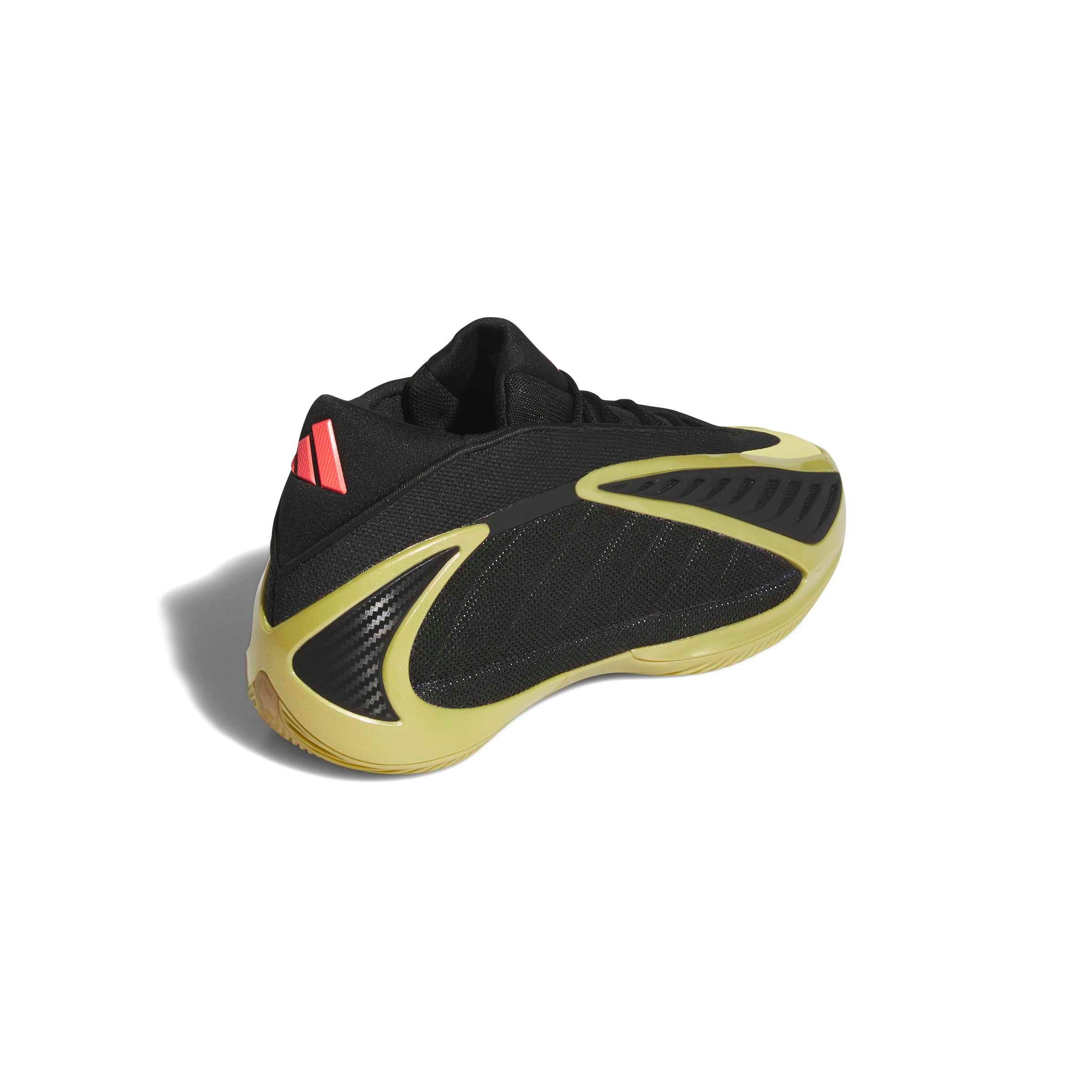 adidas Anthony Edwards 2 "Core Black/Gold Metallic/Solar Turbo" Men's Basketball Shoe - BLACK/GOLD/TURBO Thumbnail View 4