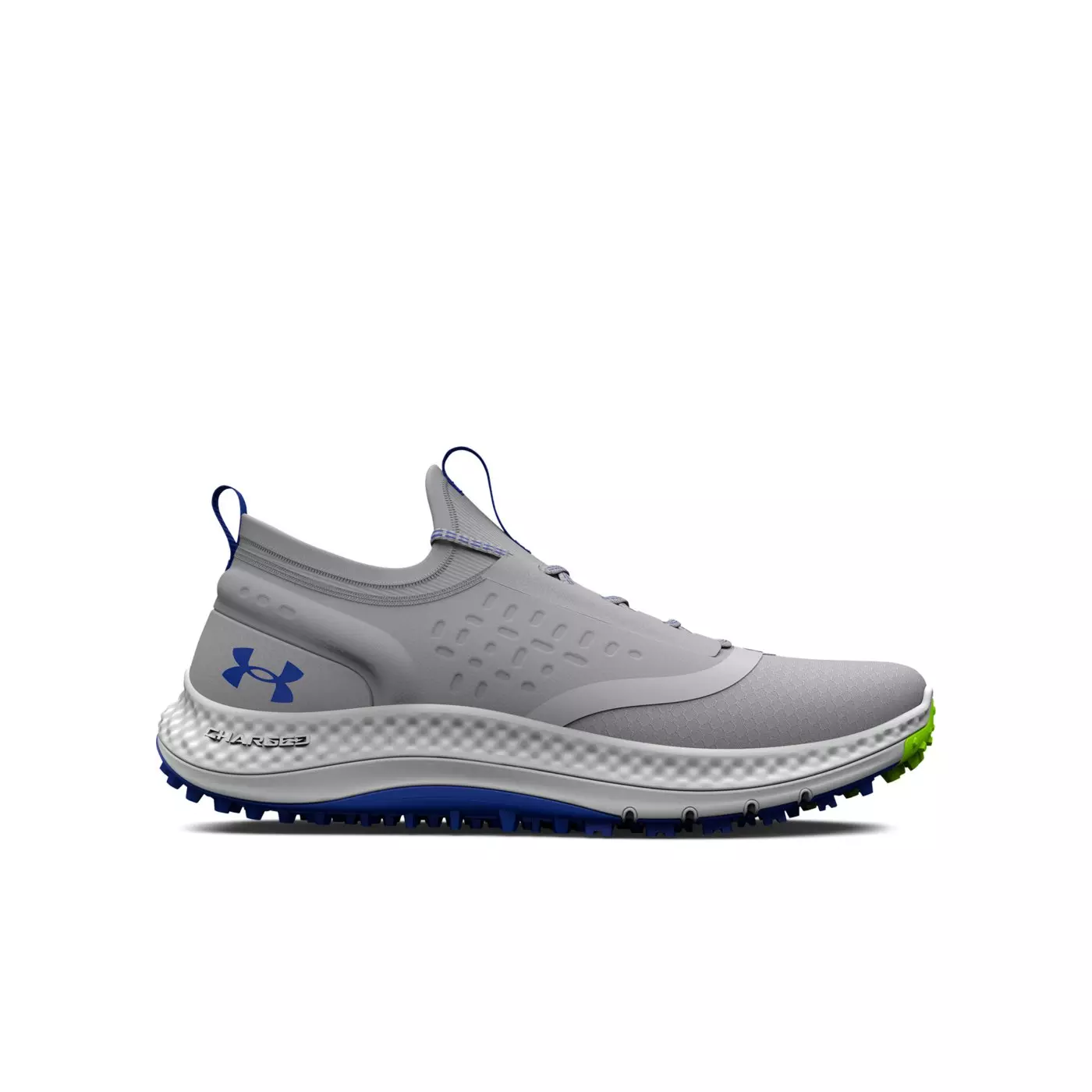 Under Armour Charged Phantom "Mod Grey/Royal" Grade School Kids' Spikeless Golf Shoe - GREY/ROYAL