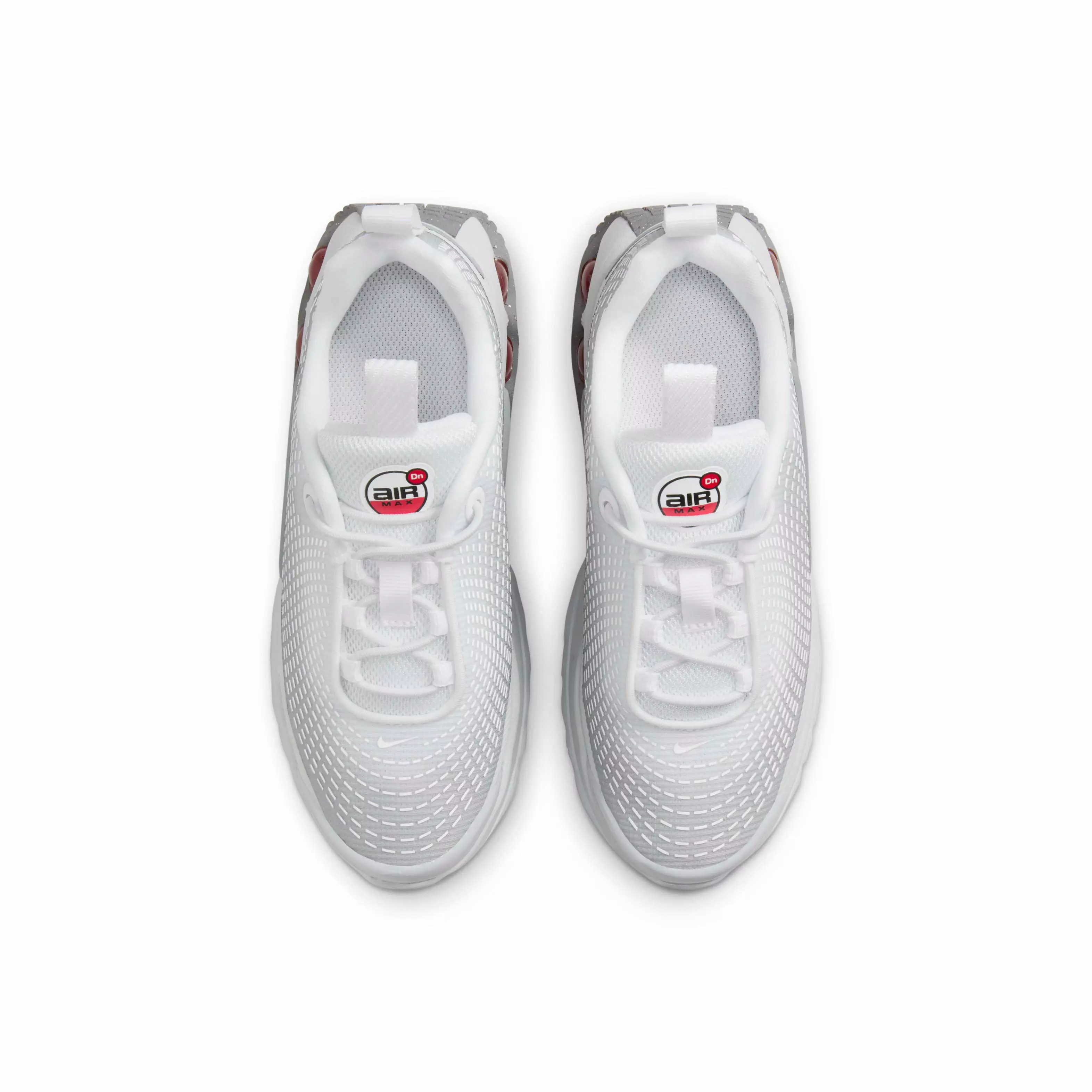 Nike Air Max Dn "Light Smoke Grey/White/Smoke Grey/University Red" Preschool Boys' Shoe - LT GREY/WHITE/GREY/RED