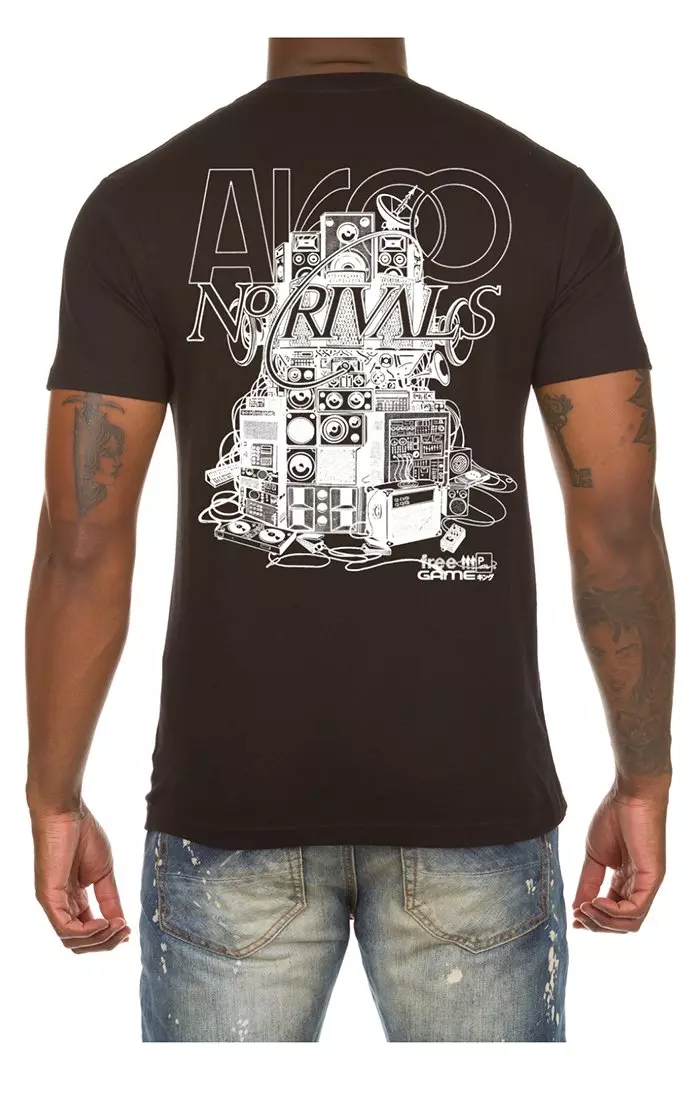 AKOO Men's Soundwave Short Sleeve Graphic Tee - BLACK