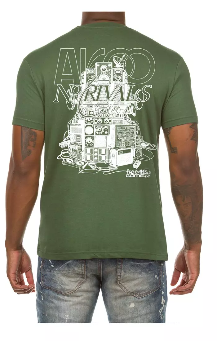AKOO Men's Soundwave Short Sleeve Graphic Tee - GREEN