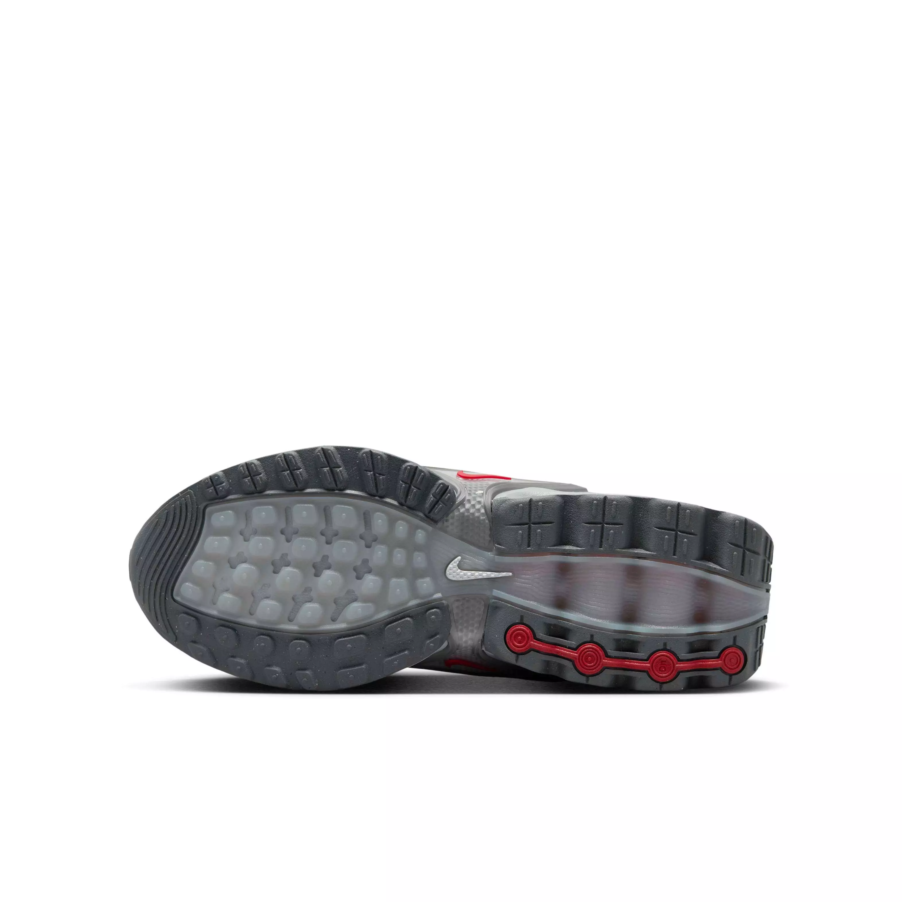 Nike Air Max Dn "Light Smoke Grey/White/Smoke Grey/University Red" Grade School Boys' Shoe - LT GREY/WHITE/GREY/RED