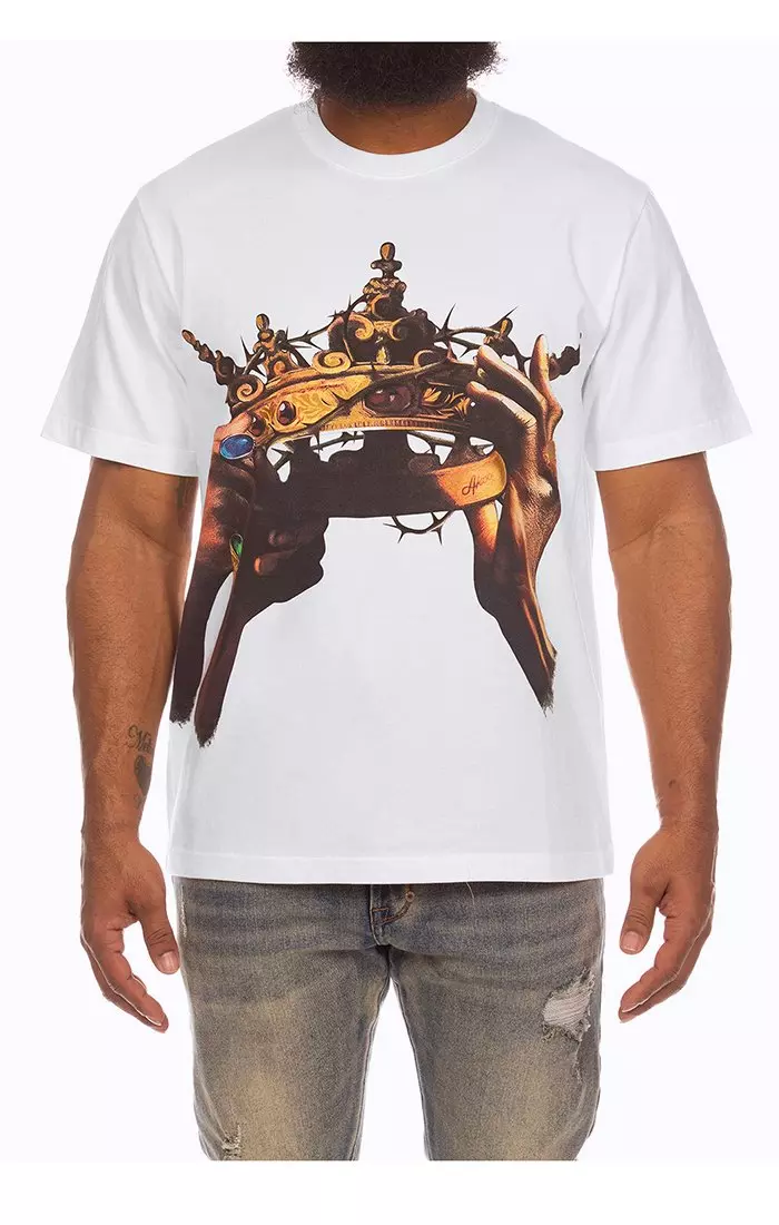 AKOO Men's Crown Graphic Tee - WHITE