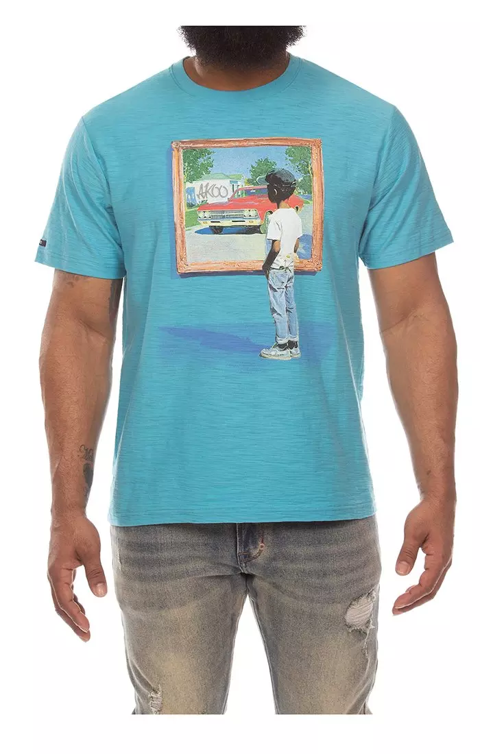 AKOO Men's Gallery Graphic Tee - BLUE