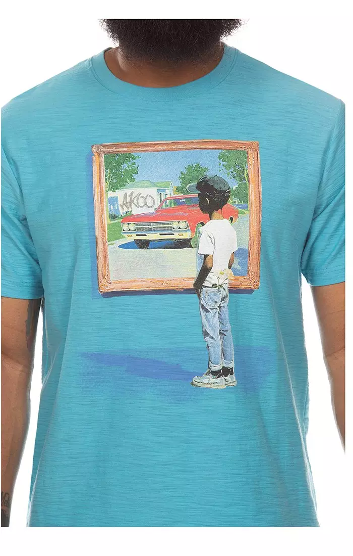 AKOO Men's Gallery Graphic Tee - BLUE