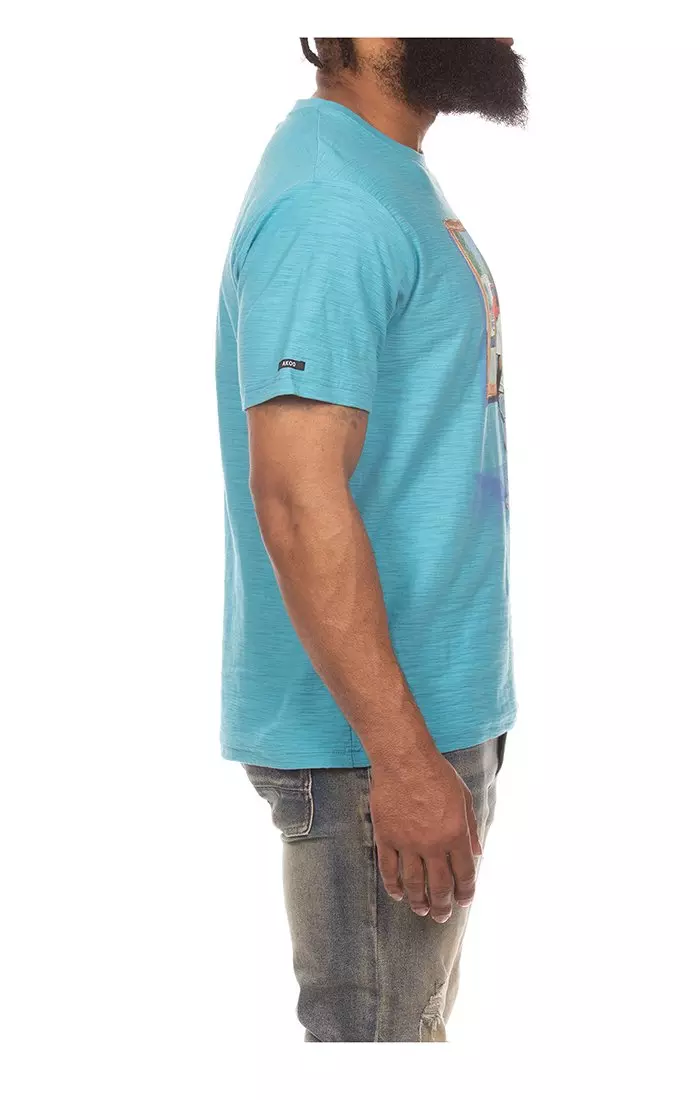 AKOO Men's Gallery Graphic Tee - BLUE