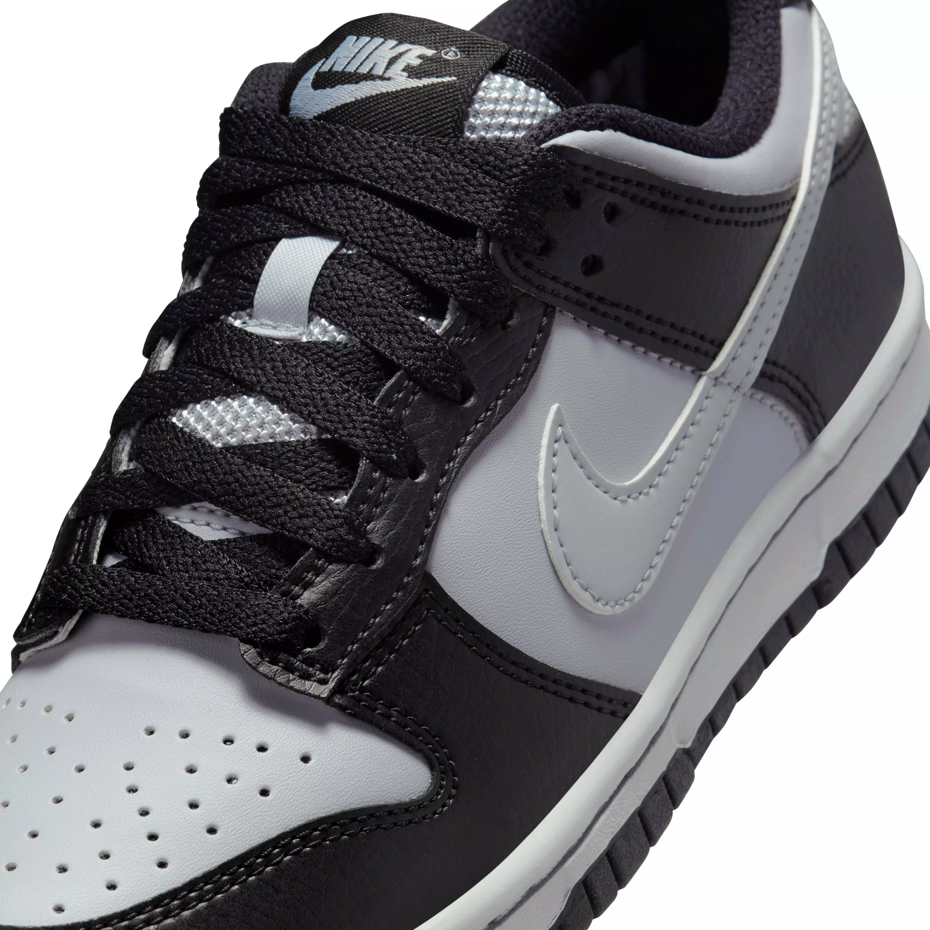 Nike Dunk Low "Black/Wolf Grey" Grade School Boys' Shoe - BLACK/GREY