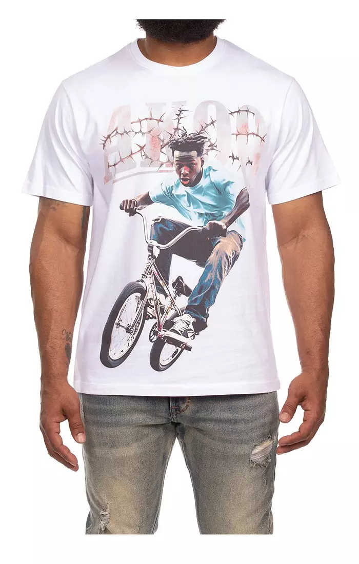 AKOO Men's Curb King Graphic Tee - WHITE