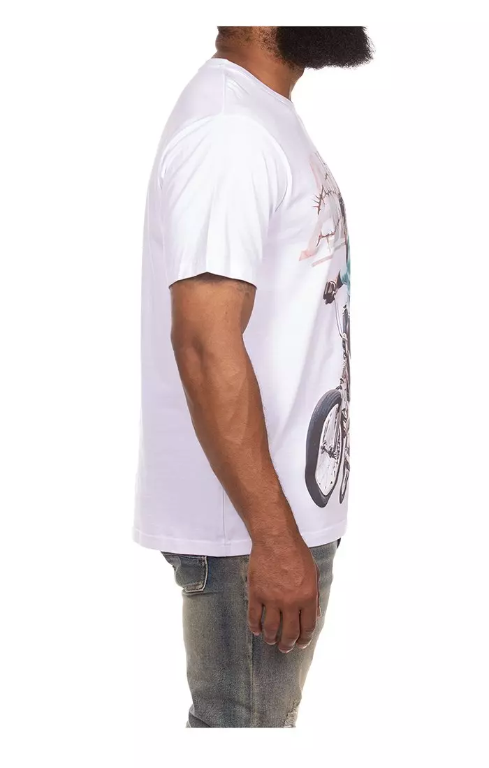 AKOO Men's Curb King Graphic Tee - WHITE