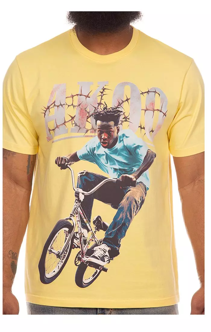 AKOO Men's Curb King Graphic Tee - YELLOW