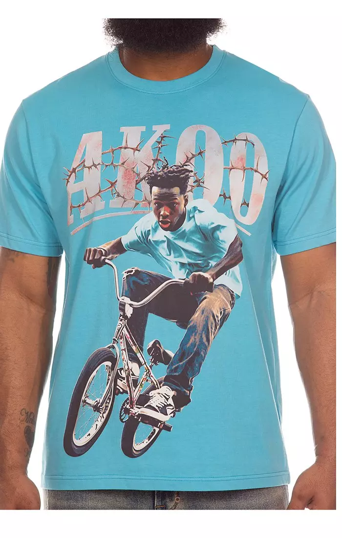 AKOO Men's Curb King Graphic Tee - BLUE