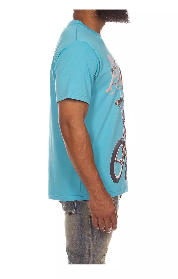 AKOO Men's Curb King Graphic Tee - BLUE