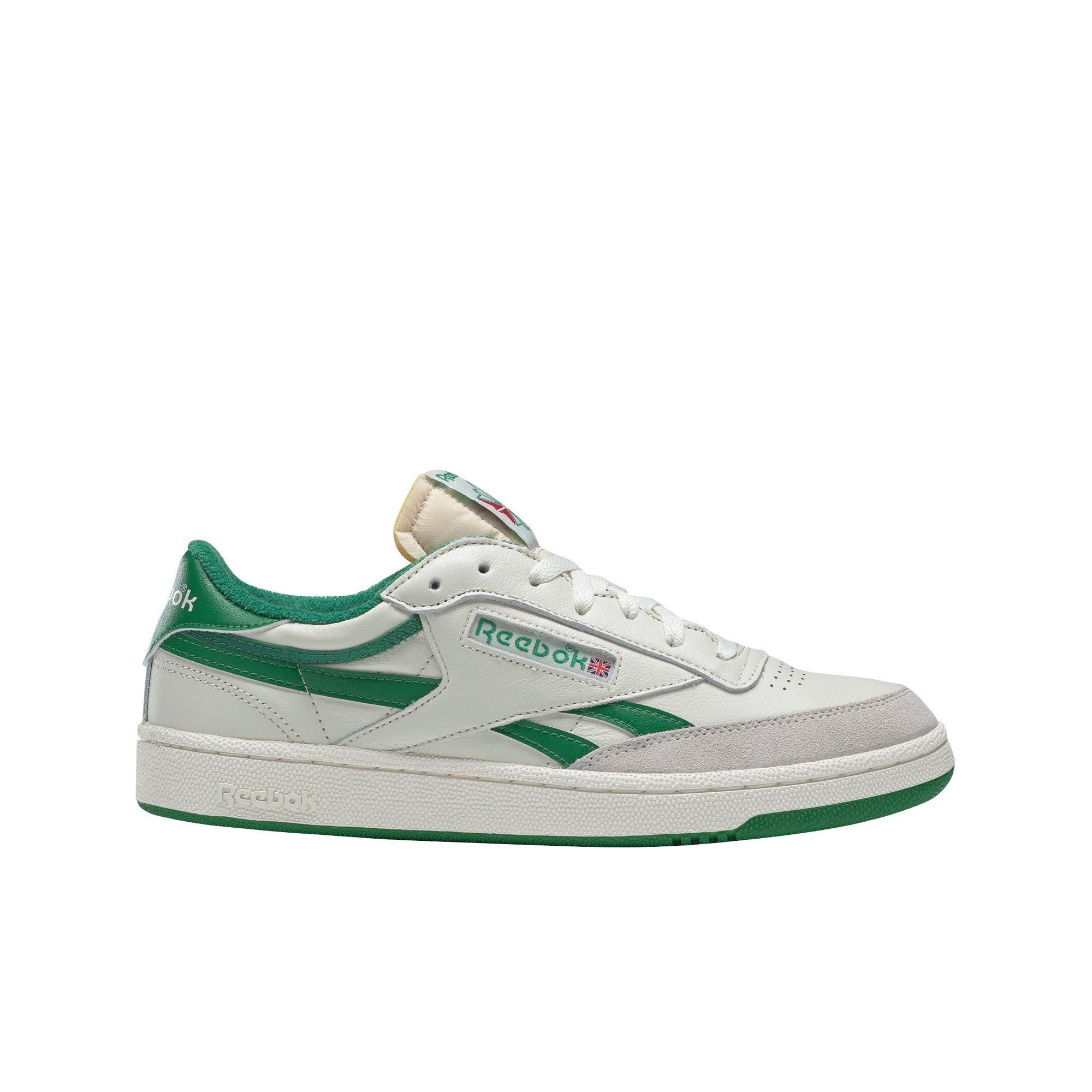 Reebok classic club c vintage cheap sneakers in chalk with green