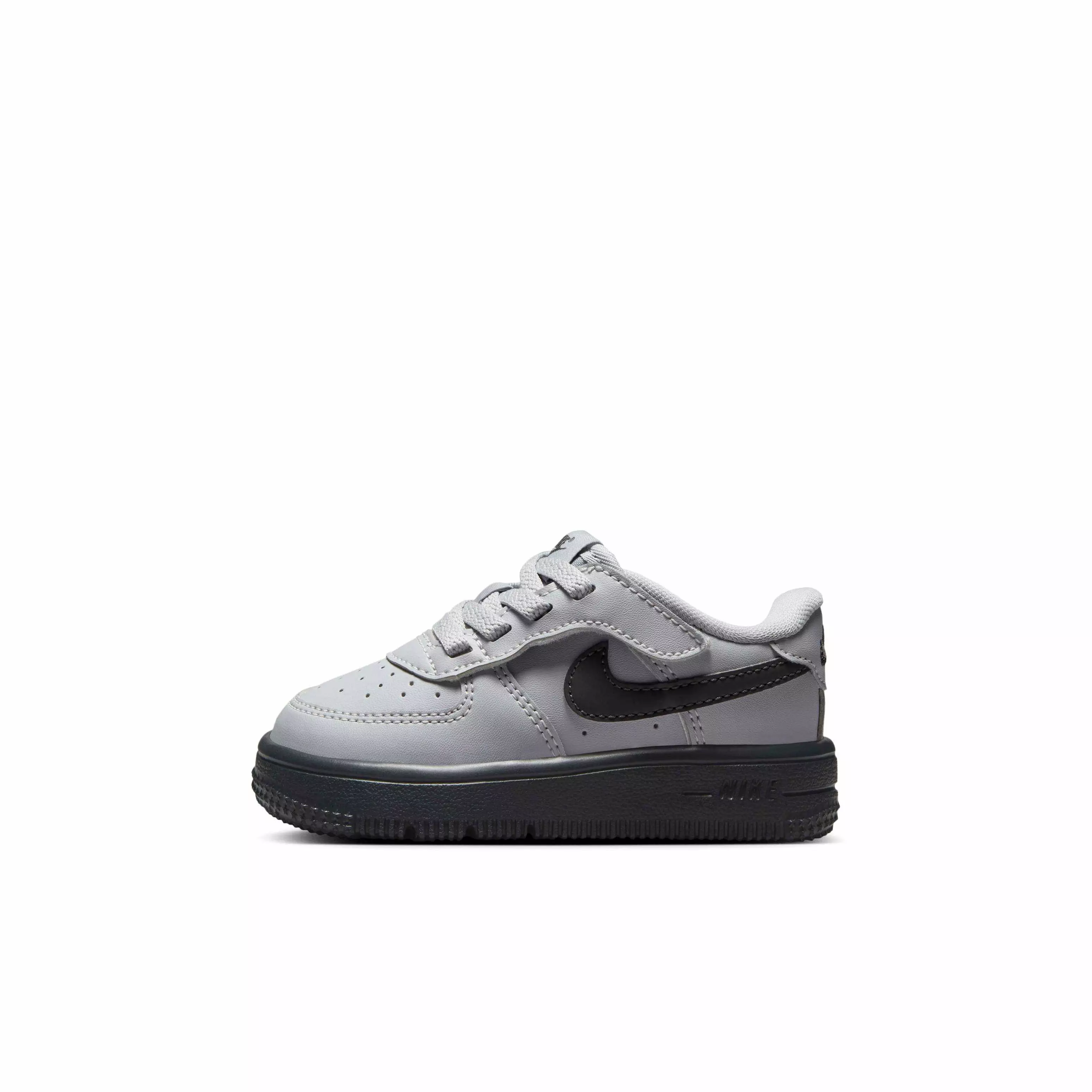 Nike Force 1 Low EasyOn "Wolf Grey/Dark Smoke Grey" Infant Boys' Shoe - GREY/DK GREY