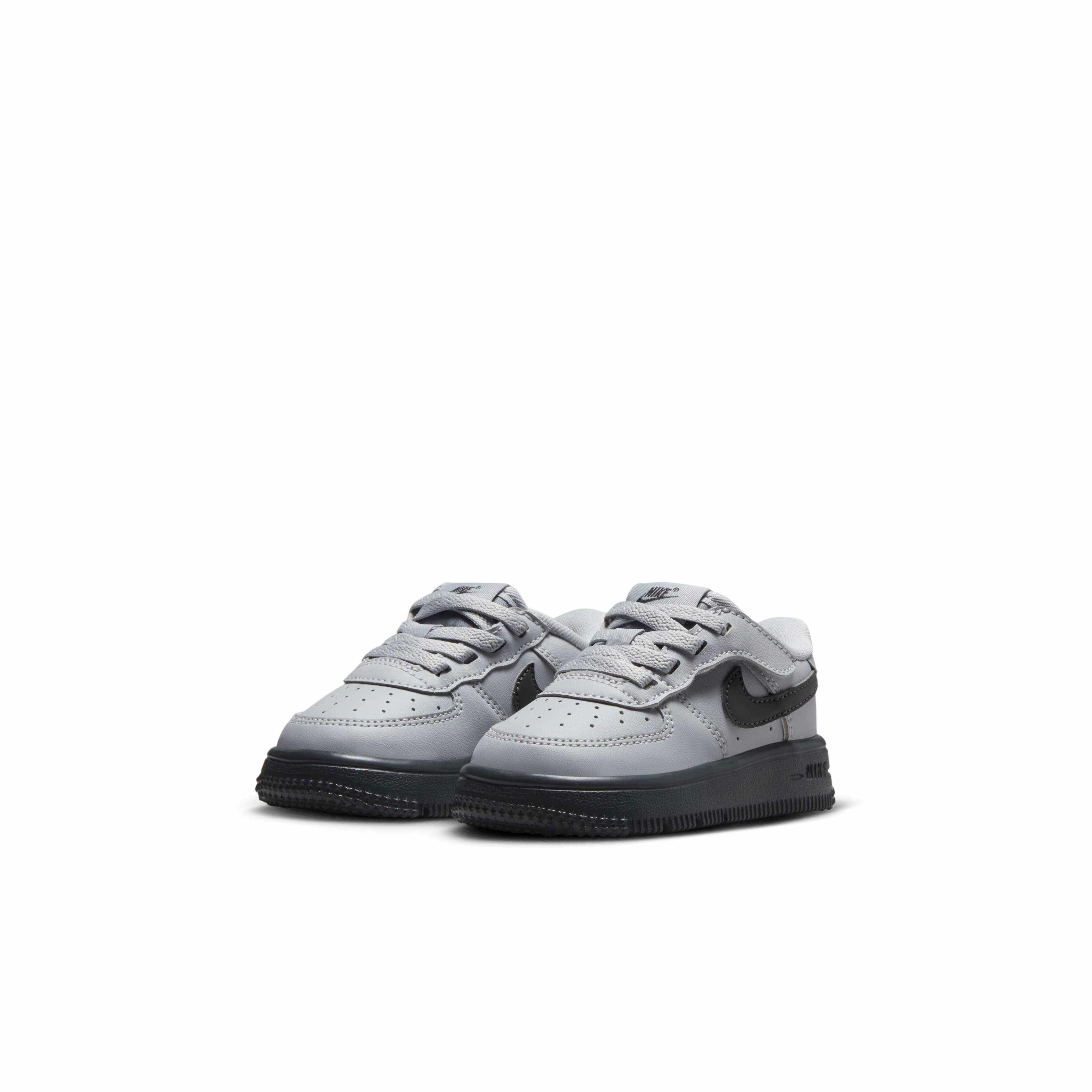 Nike Force 1 Low EasyOn Infant Boys' "Wolf Grey/Dark Smoke Grey" Shoe